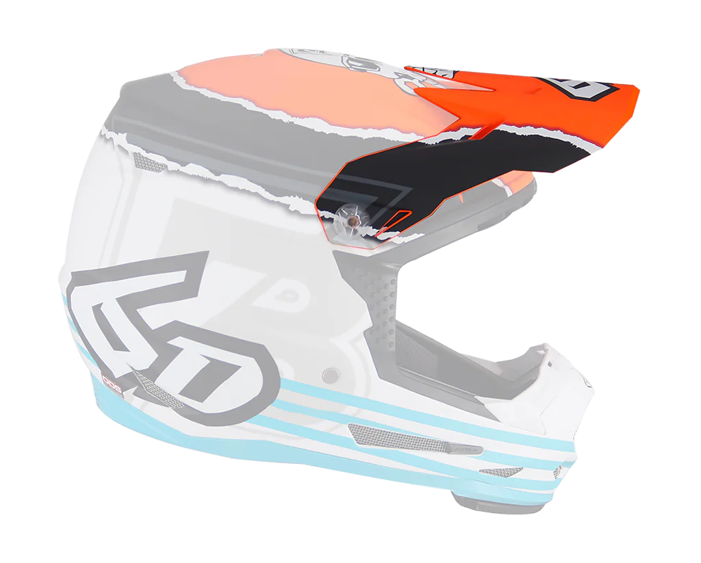 6D Youth Helmet Visor ATR-2Y Danger Boy - Orange / Blue