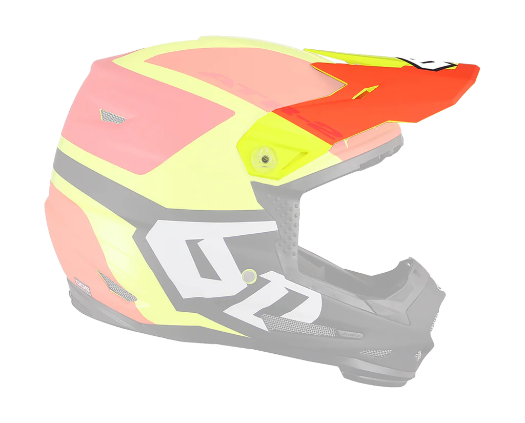 6D Youth Helmet Visor ATR-2Y Helo LE - Yellow / Orange / Red