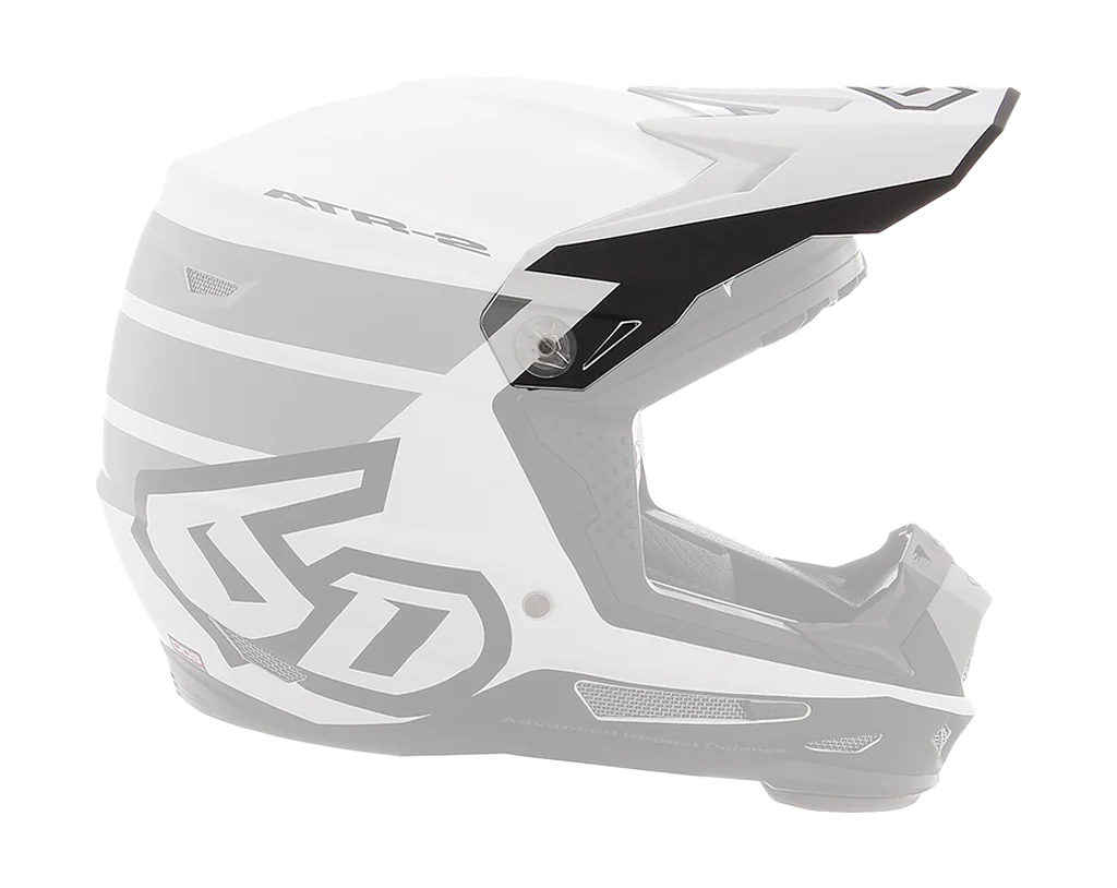 6D Youth Helmet Visor ATR-2Y Stripe - Black / White