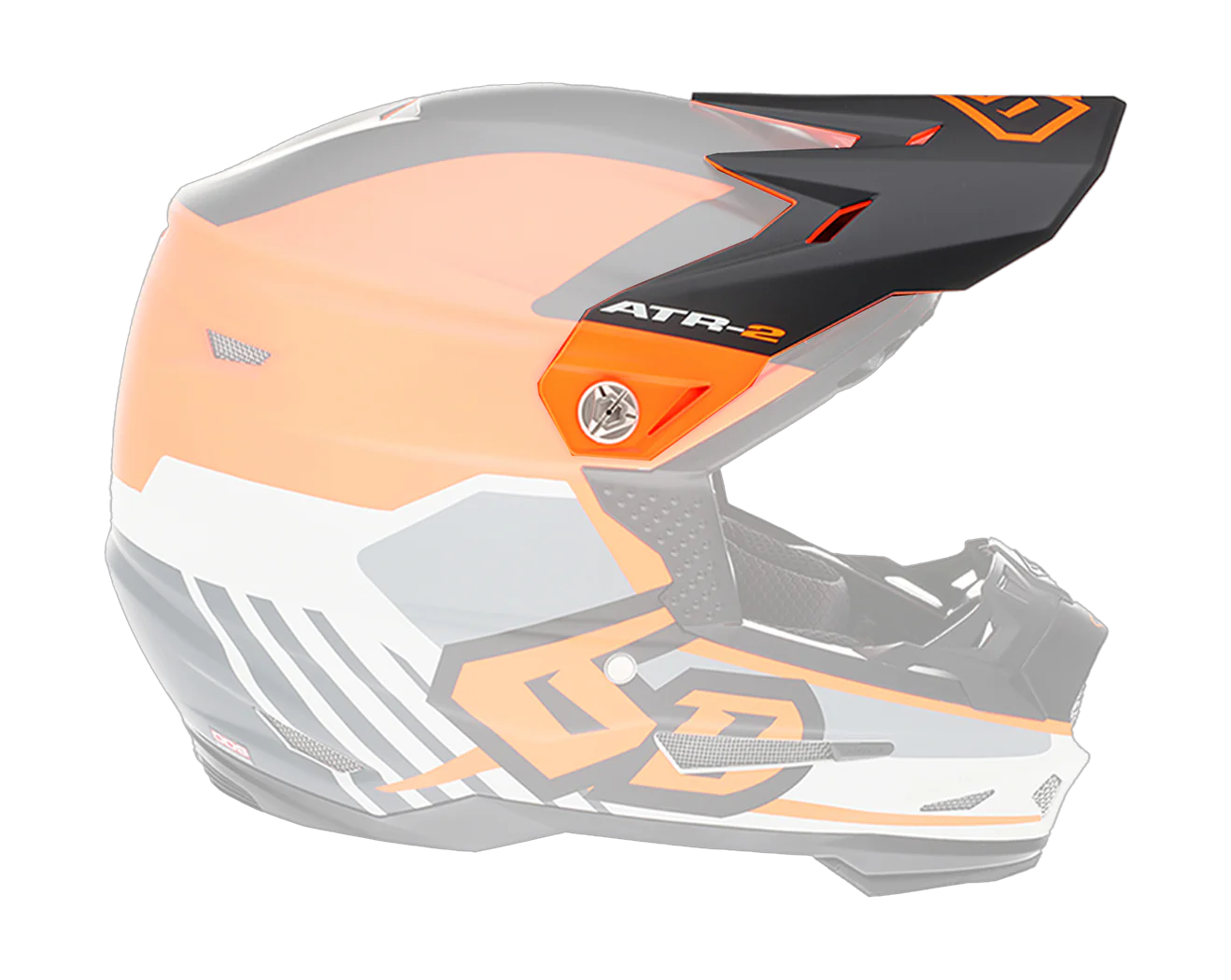 6D Youth Helmet Visor ATR-2Y Target - Neon Orange