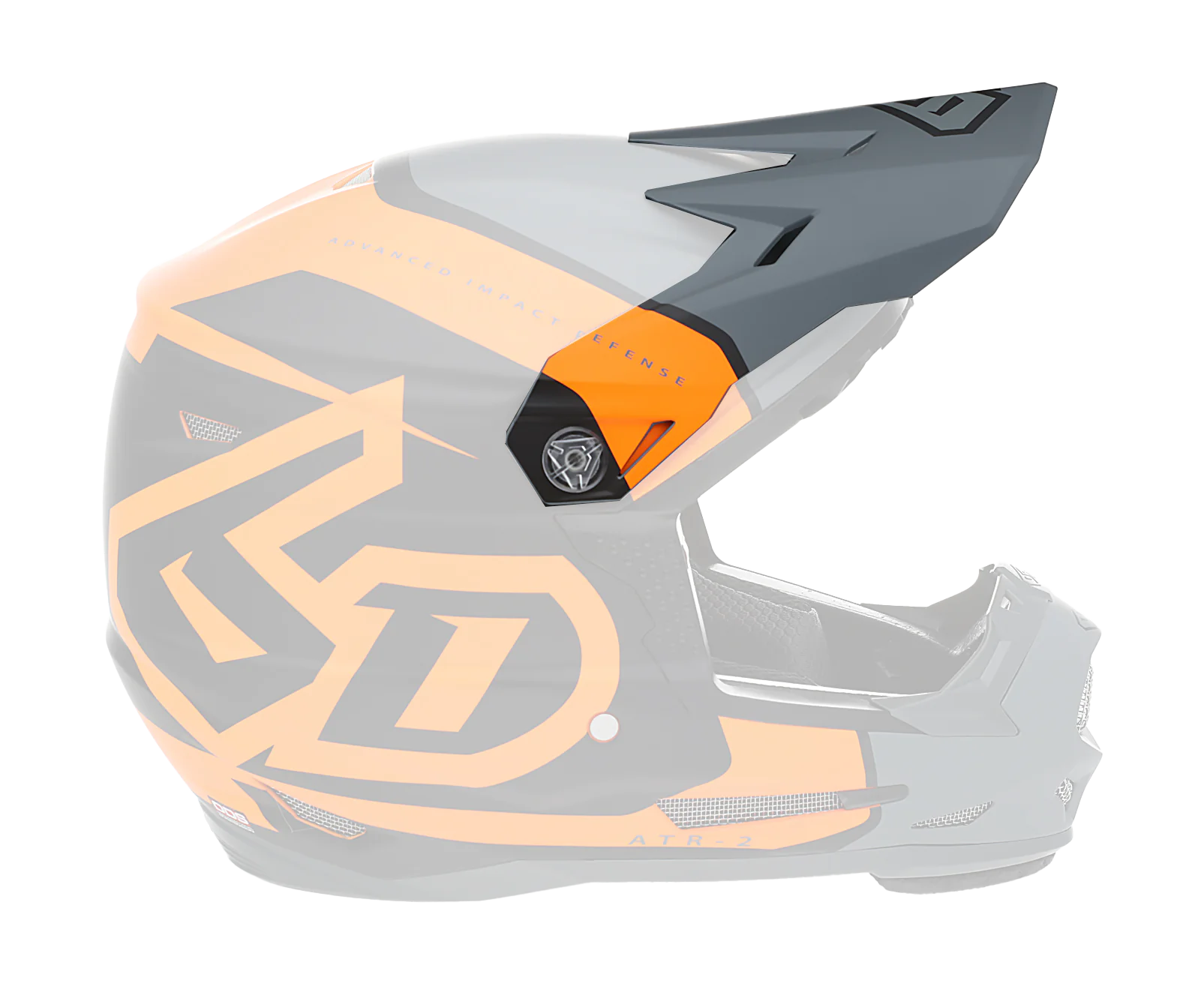 6D Youth Helmet Visor ATR-2Y Torque - Matte Neon Orange