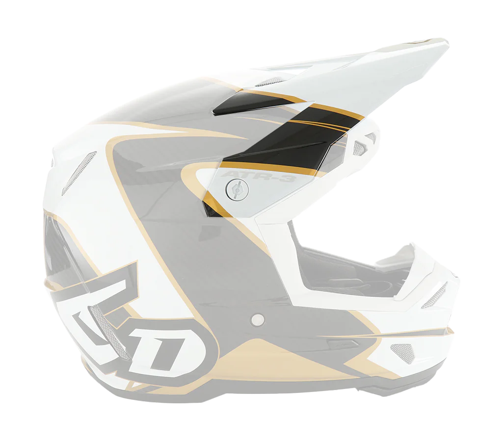 6D Youth Helmet Visor ATR-3Y Wave - Gold / White