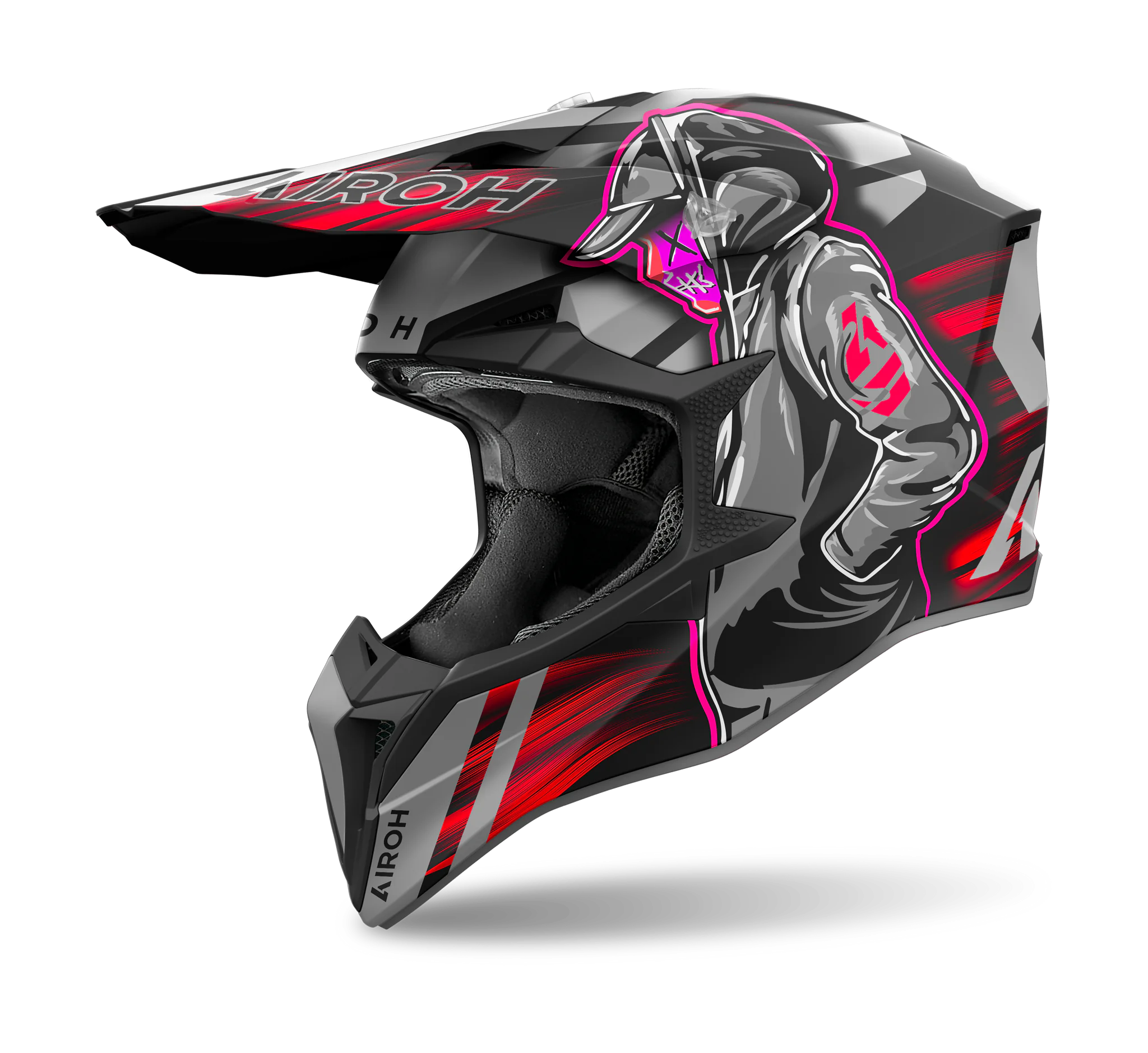 Airoh Motocross Helmet Wraap Cyber - Matte Red