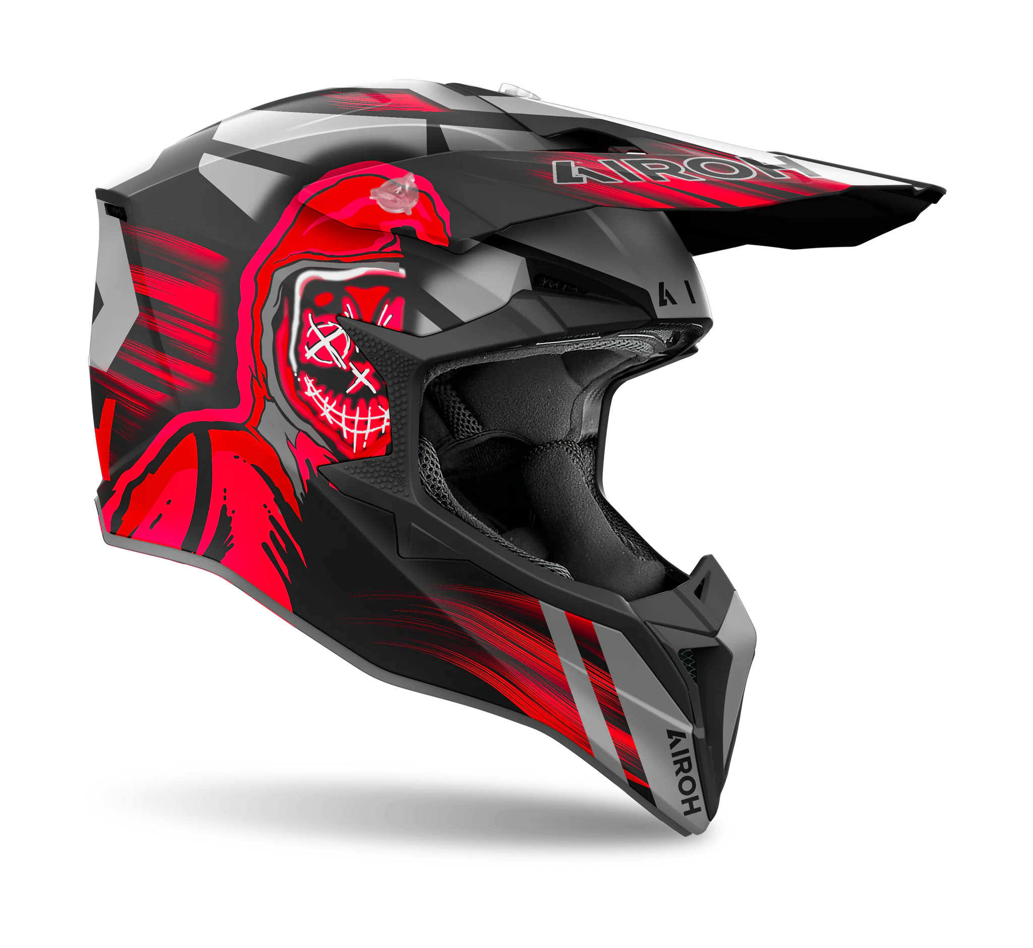 Airoh Motocross Helmet Wraap Cyber - Matte Red
