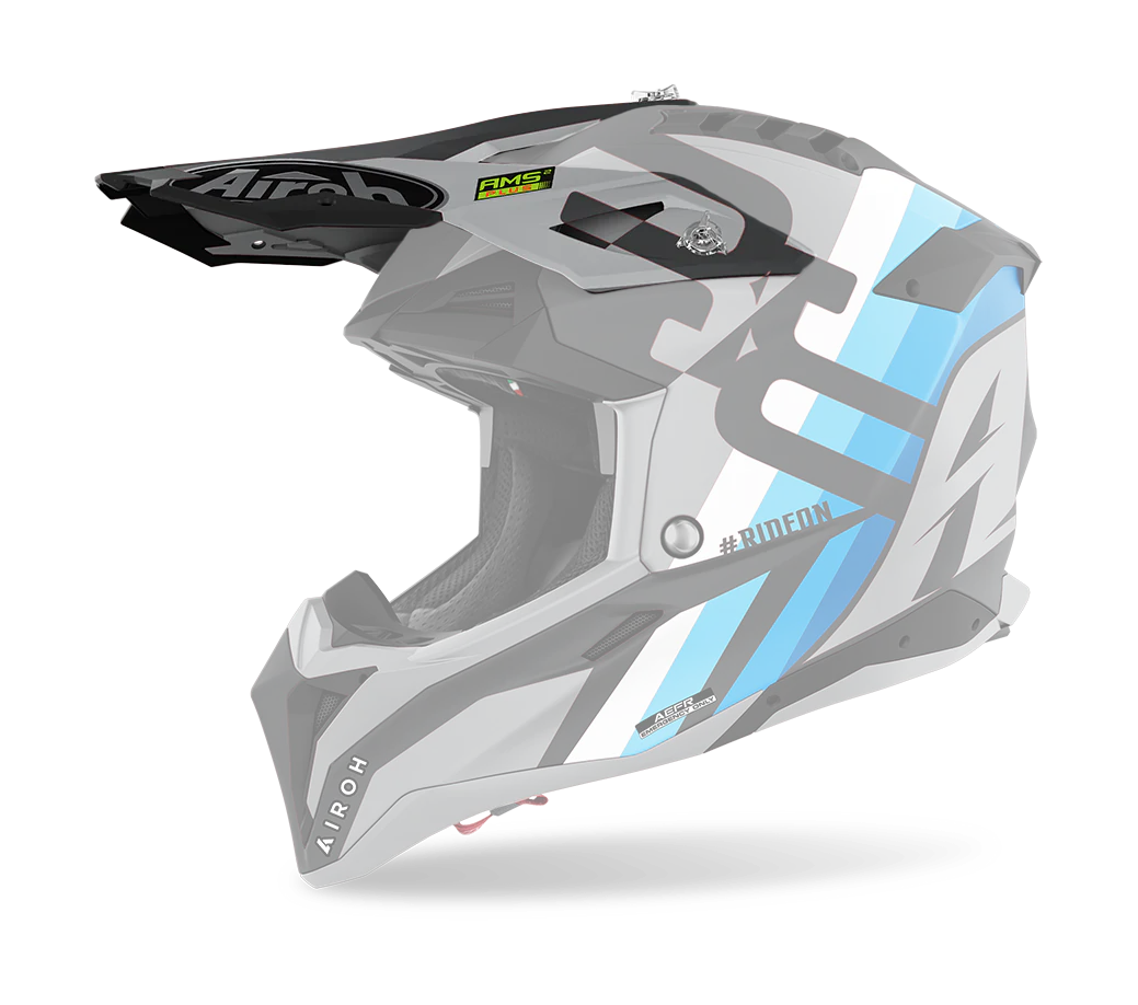 Airoh Helmet Visor Aviator 3 Rainbow - Matte Grey / Black / Blue