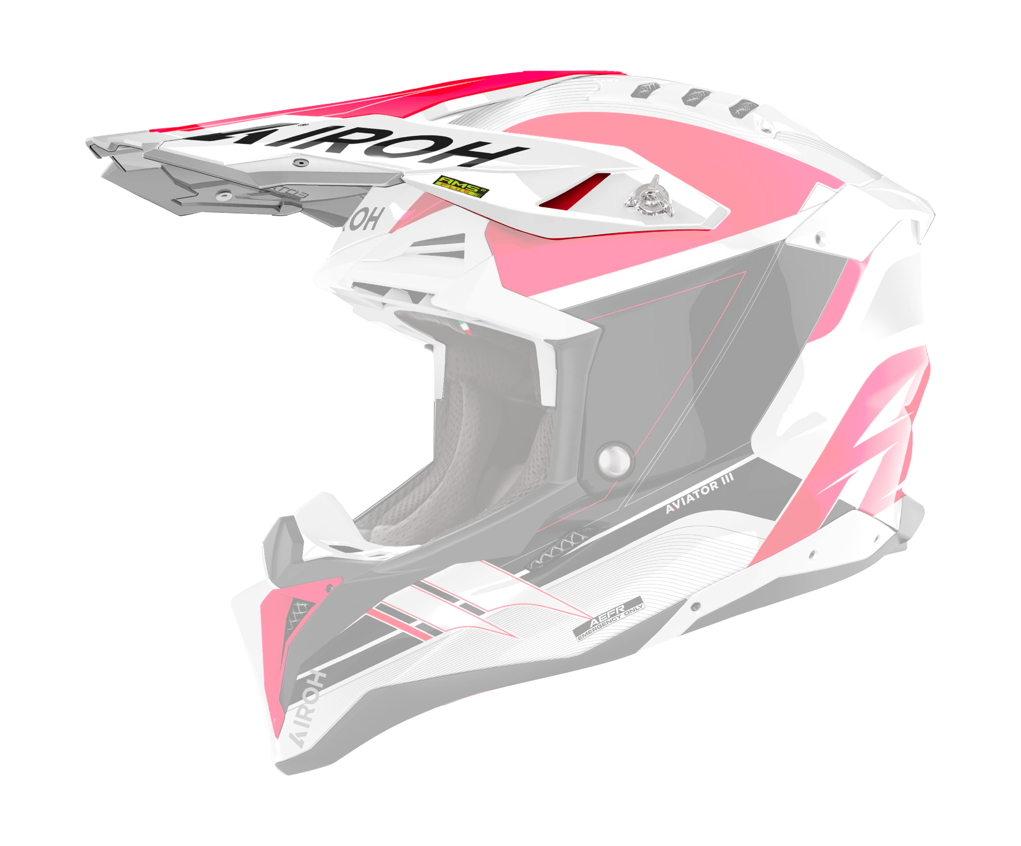 Airoh Helmet Visor Aviator 3 Saber - Gloss Red