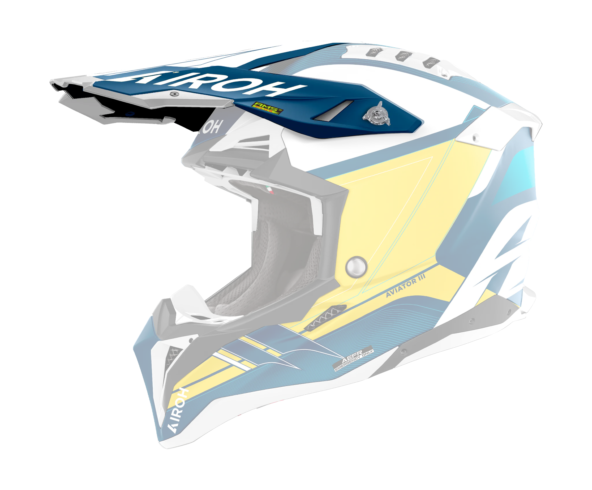 Airoh Helmet Visor Aviator 3 Saber - Matte Blue