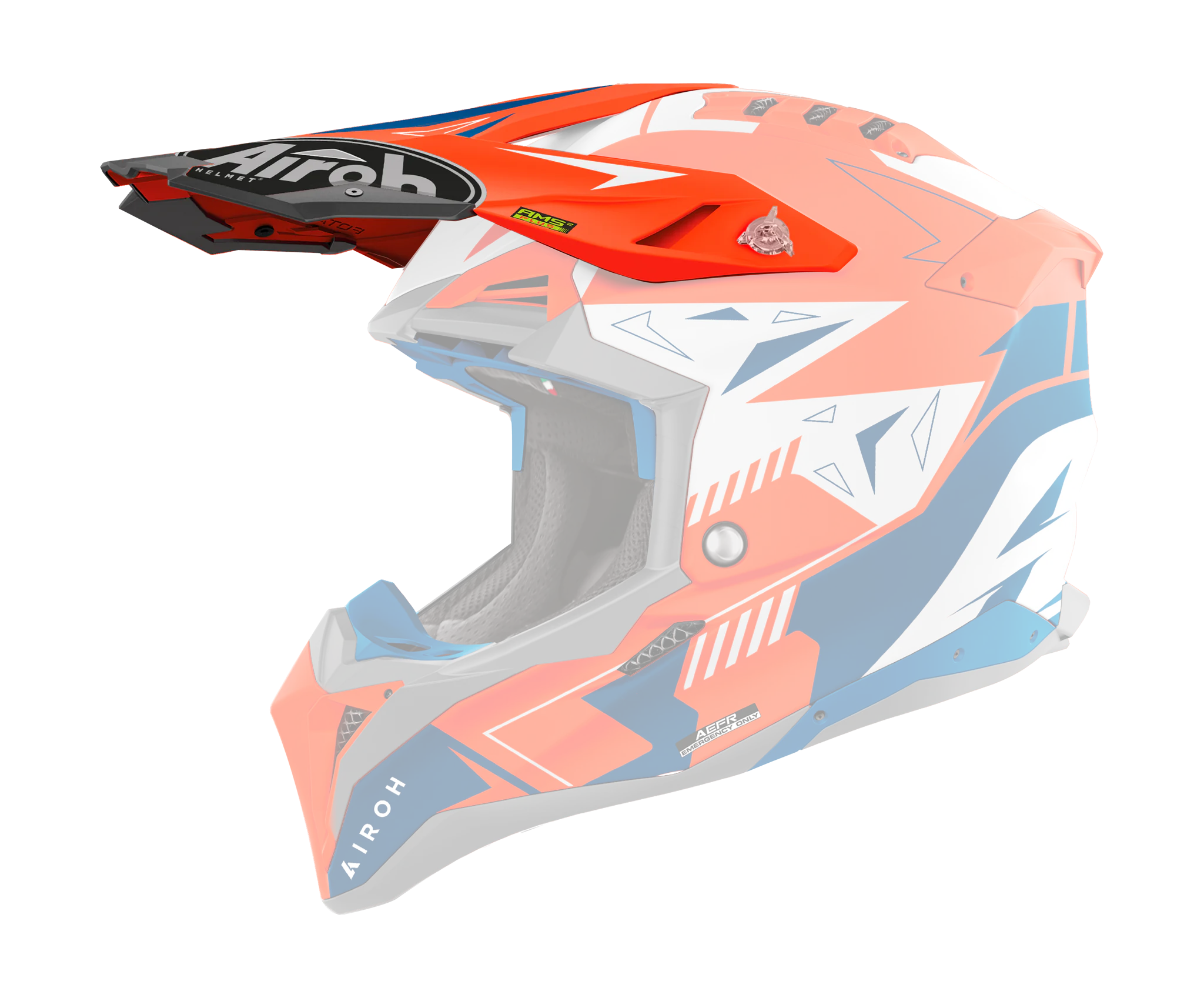 Airoh Helmet Visor Aviator 3 Spin - Matte Orange Fluo