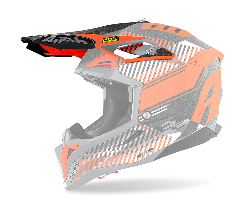 Airoh Helmet Visor Aviator 3 Wave - Fluo Orange / Chrome