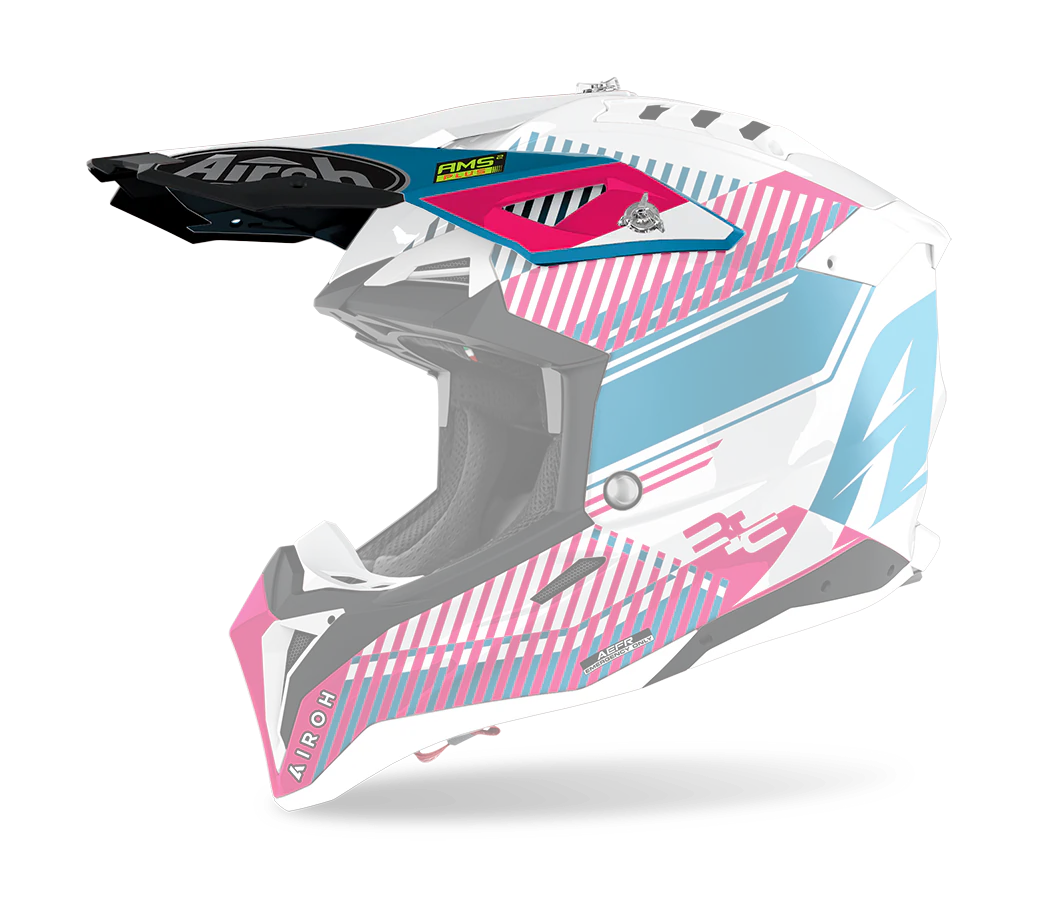 Airoh Helmet Visor Aviator 3 Wave - Pink / Chrome