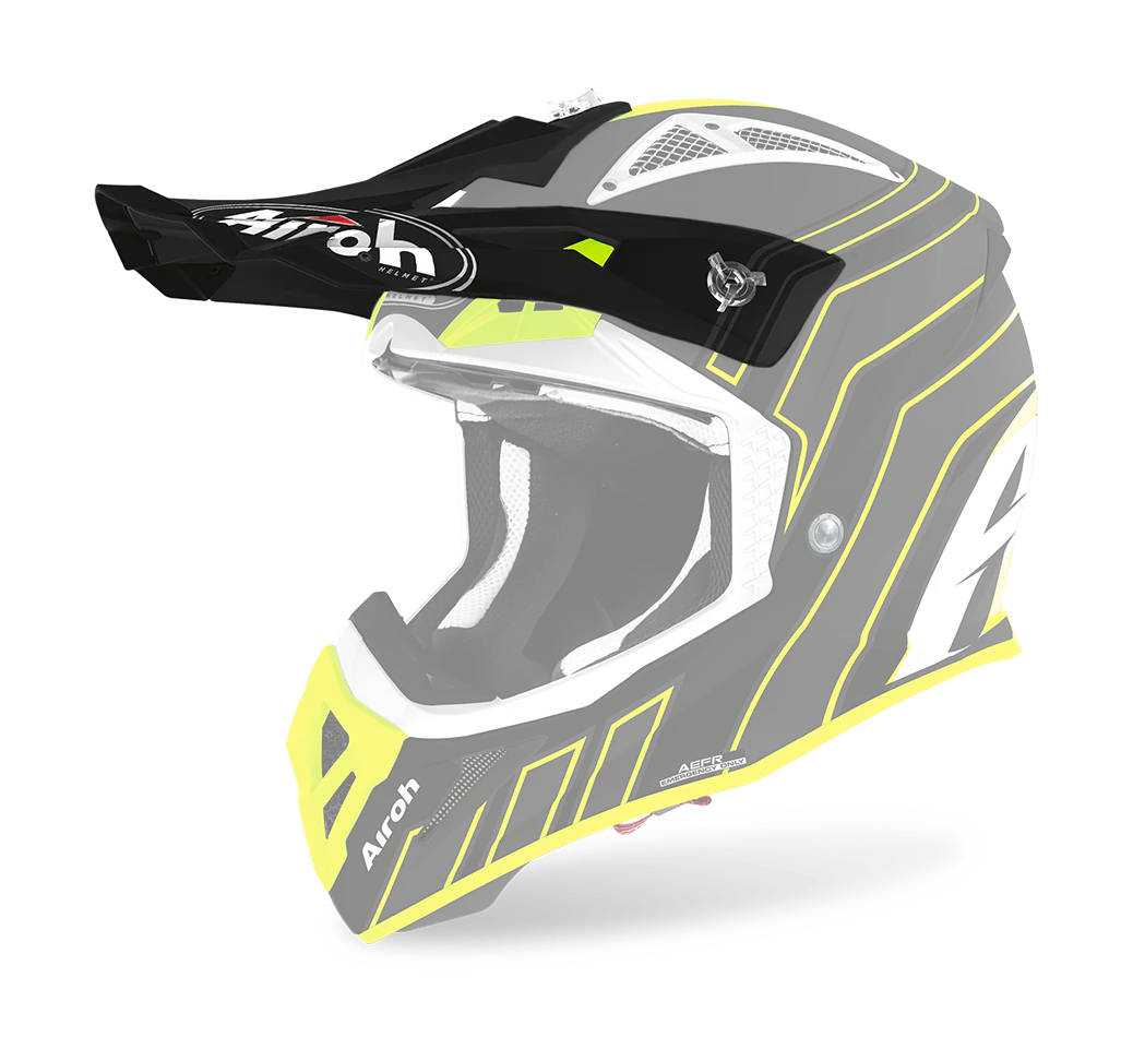 Airoh Helmet Visor Aviator Ace Art - Matte Black / Fluo Yellow