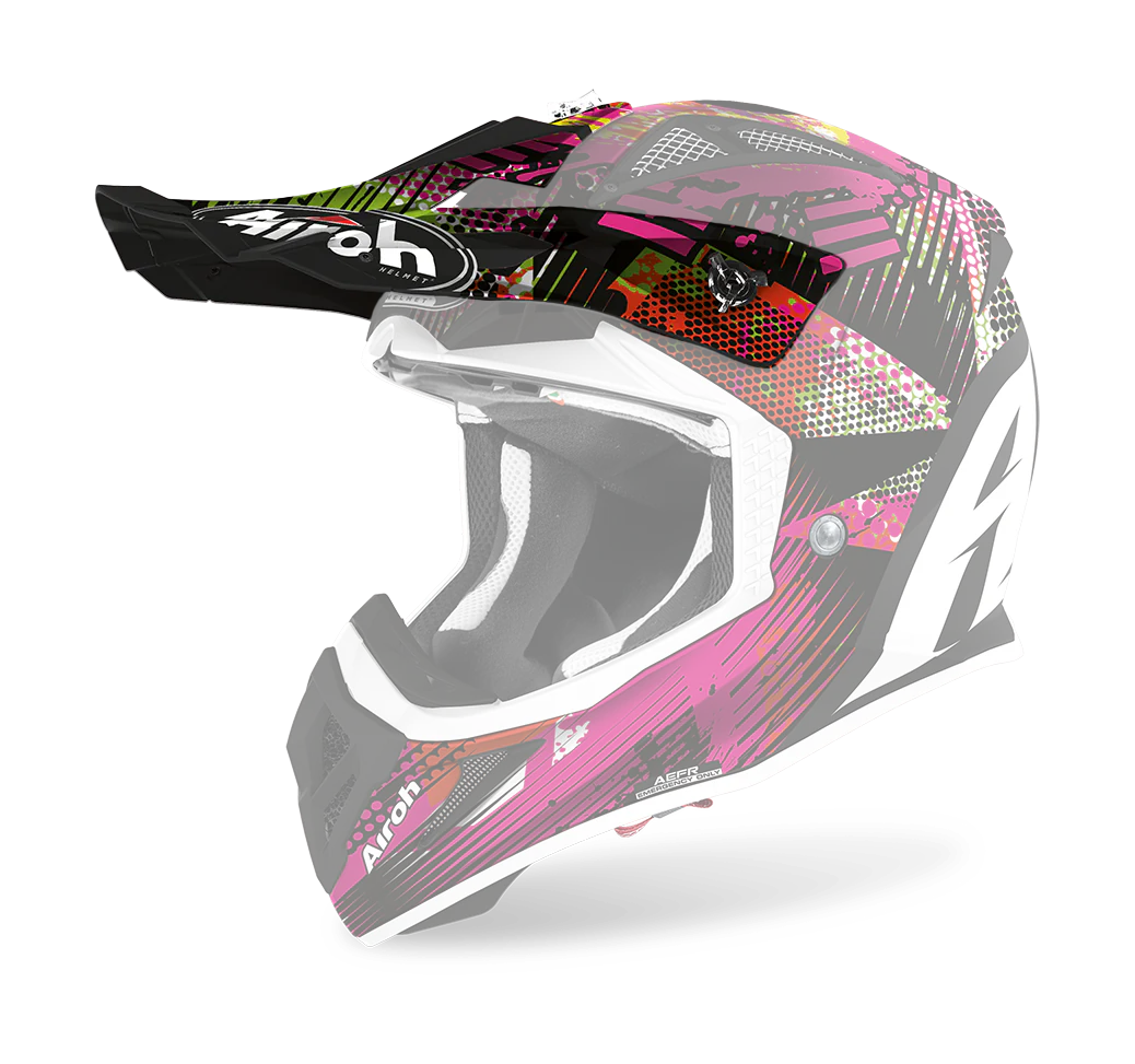 Airoh Helmet Visor Aviator Ace Insane - Matte Green / Pink