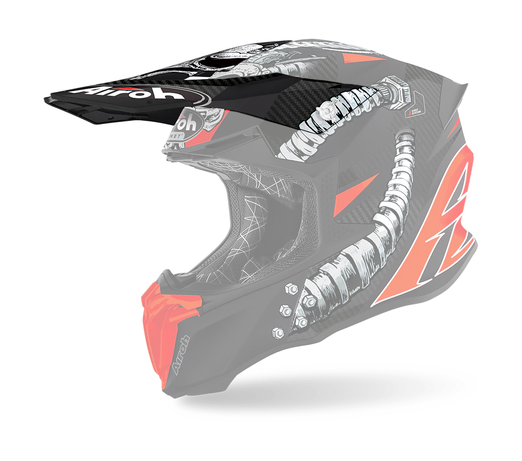 Airoh Helmet Visor Twist 2.0 Bolt - Matte Fluo Orange / Black