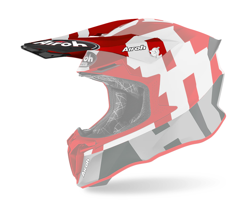 Airoh Helmet Visor Twist 2.0 Frame - Matte Red / White