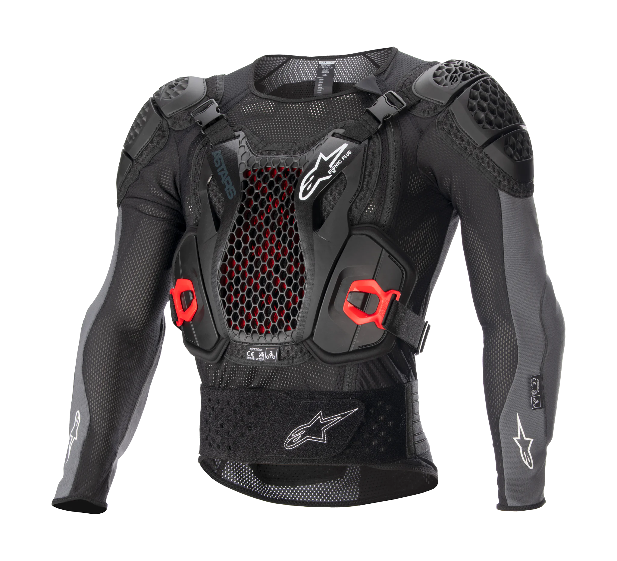 Alpinestars Chest Protector Vest Bionic Plus V2 - Black / Anthracite / Red