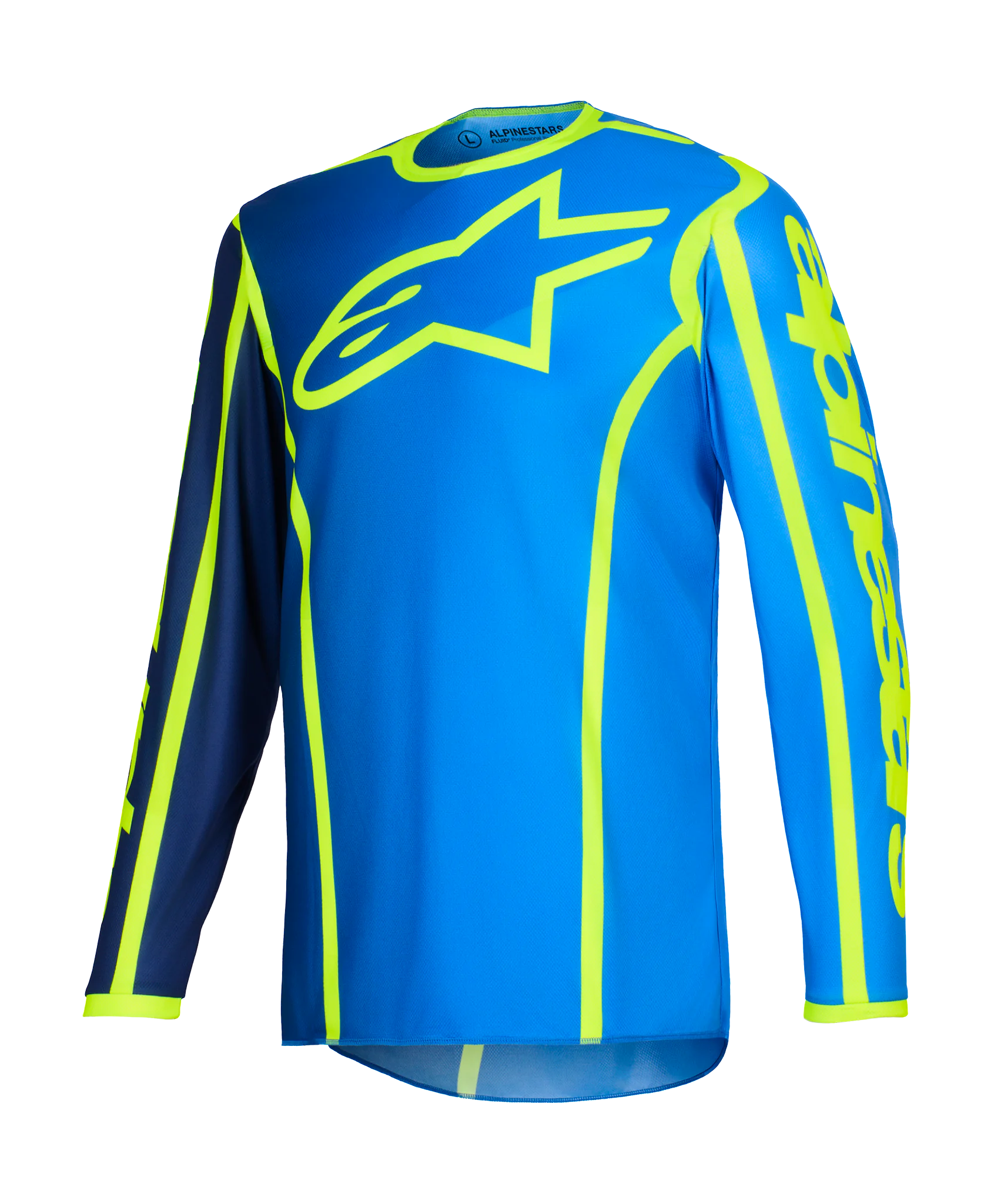 Alpinestars Motocross Gear 2026 Fluid Apex - Blue / Fluo Yellow