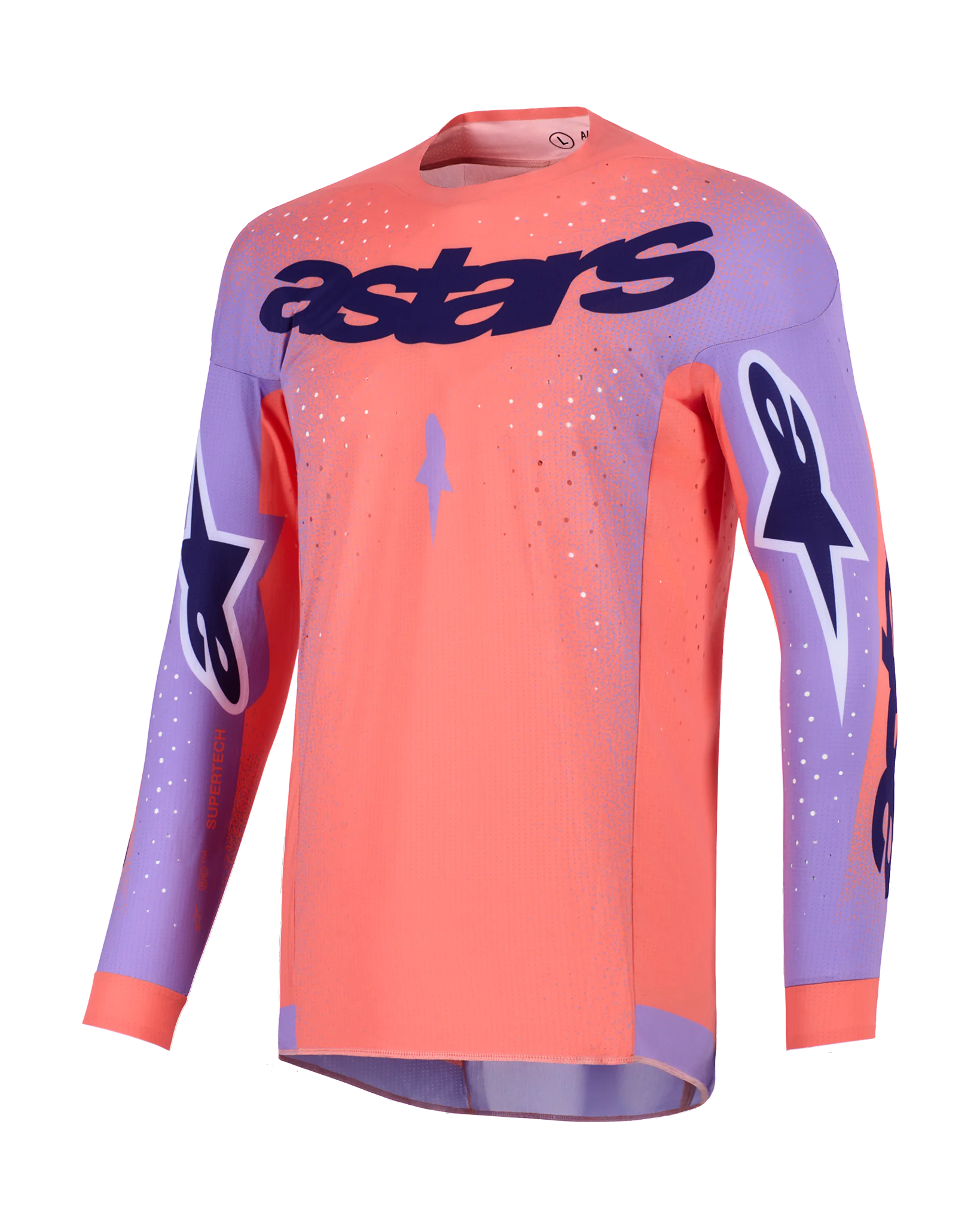 Alpinestars Motocross Gear 2026 Supertech Scenz - Hot Coral / Purple