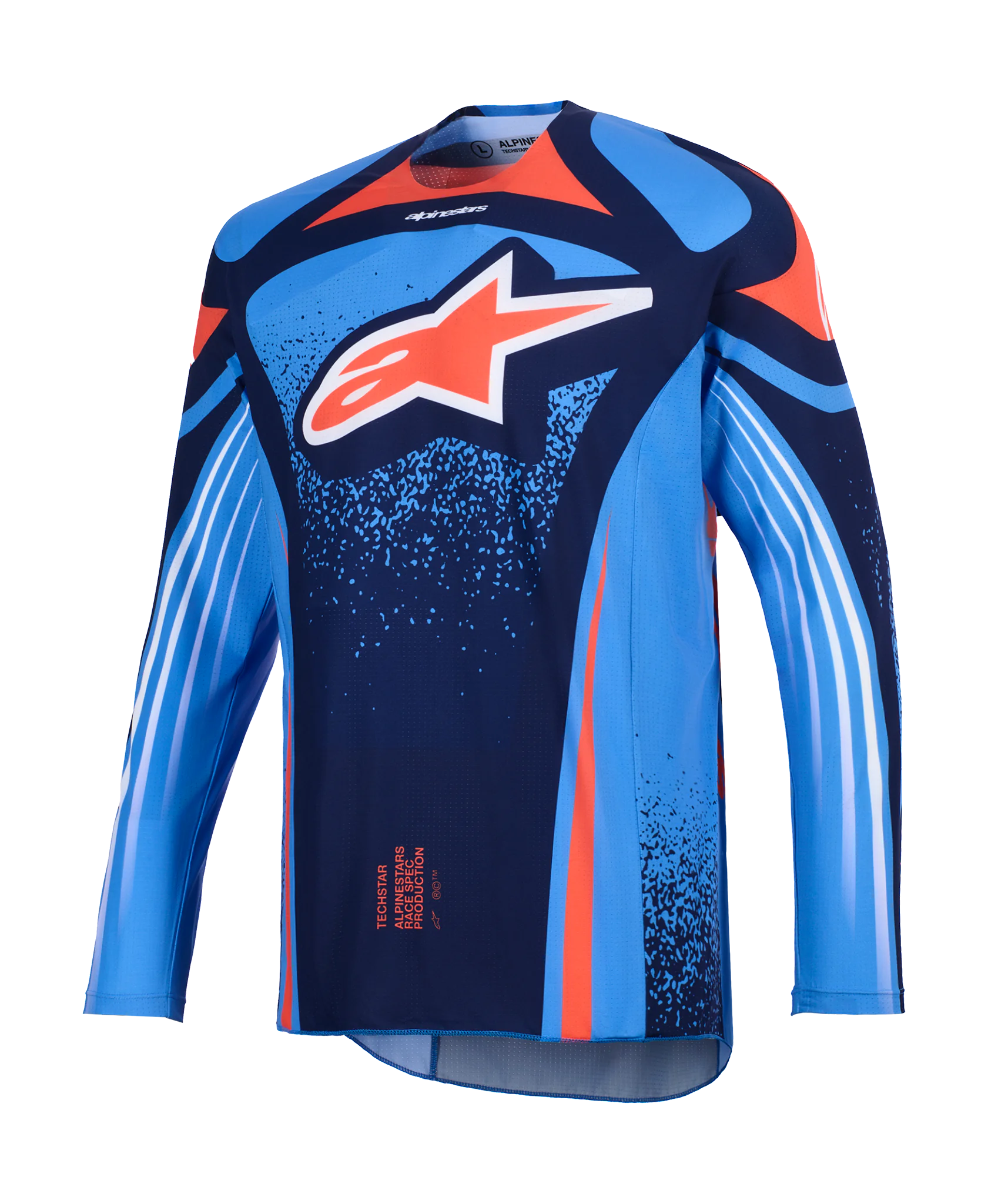 Alpinestars Motocross Gear 2026 Techstar Nomur - Dark Navy / Orange / Ucla / Blue