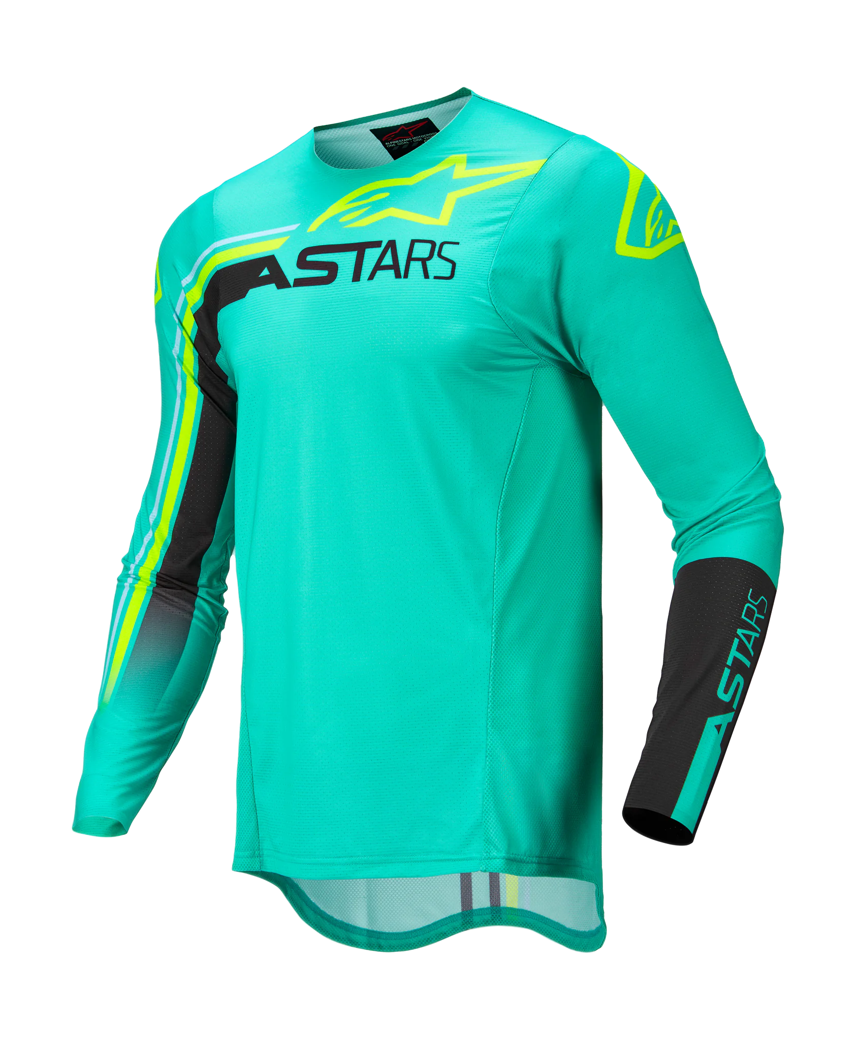Alpinestars Motocross Jersey Supertech Blaze - Green / Black / Fluo Yellow