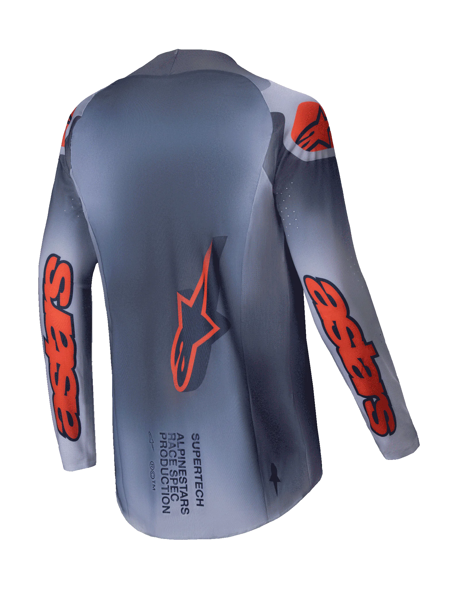 Alpinestars Motocross Jersey Supertech Lipan - Grey / Fluo Orange