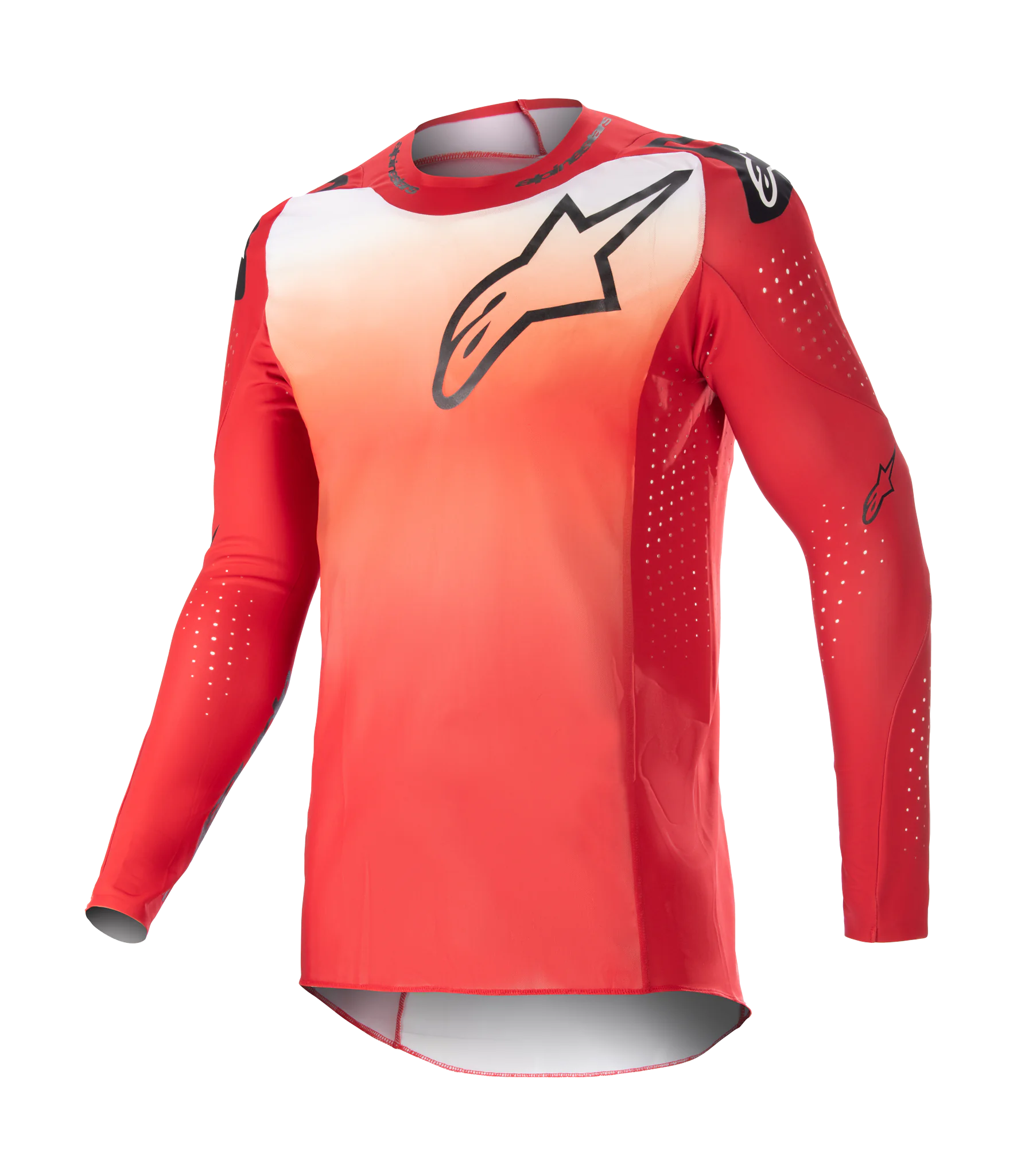 Alpinestars Motocross Jersey Supertech Risen - Mars Red / White