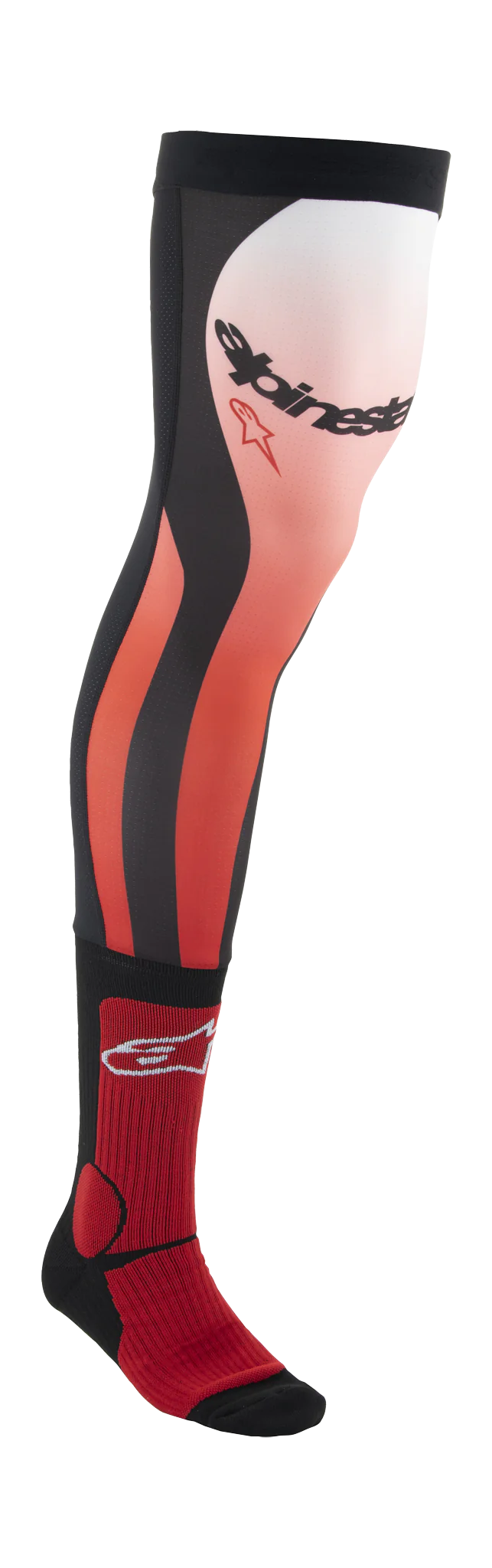 Alpinestars Motocross Socks Long Kneebrace - Red / White