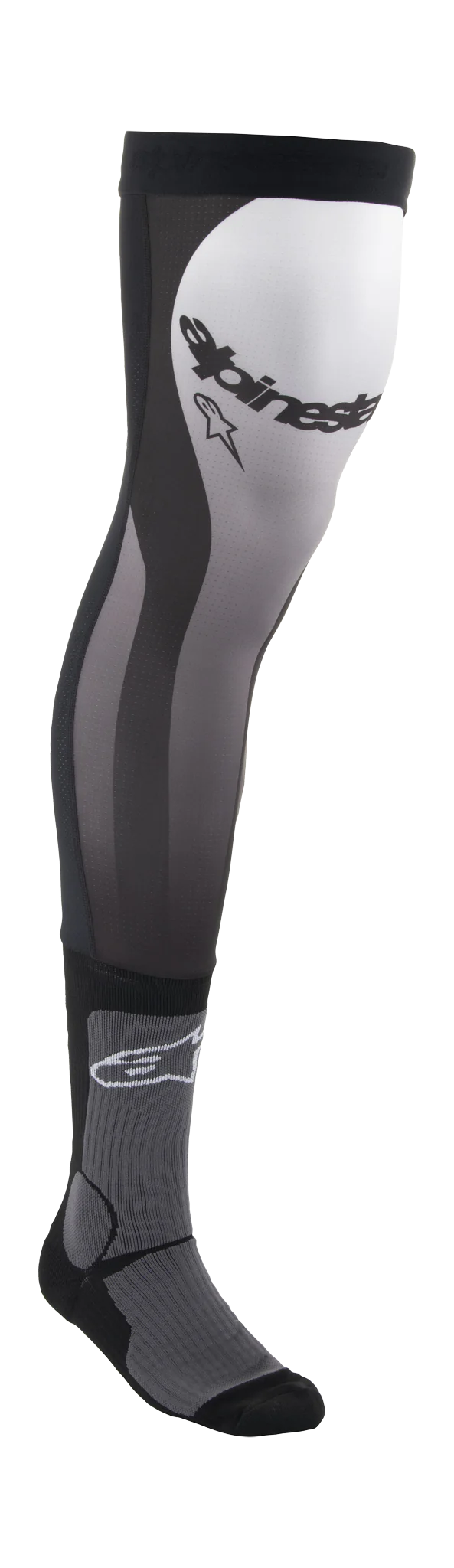 Alpinestars Motocross Socks Long Kneebrace - Black / White