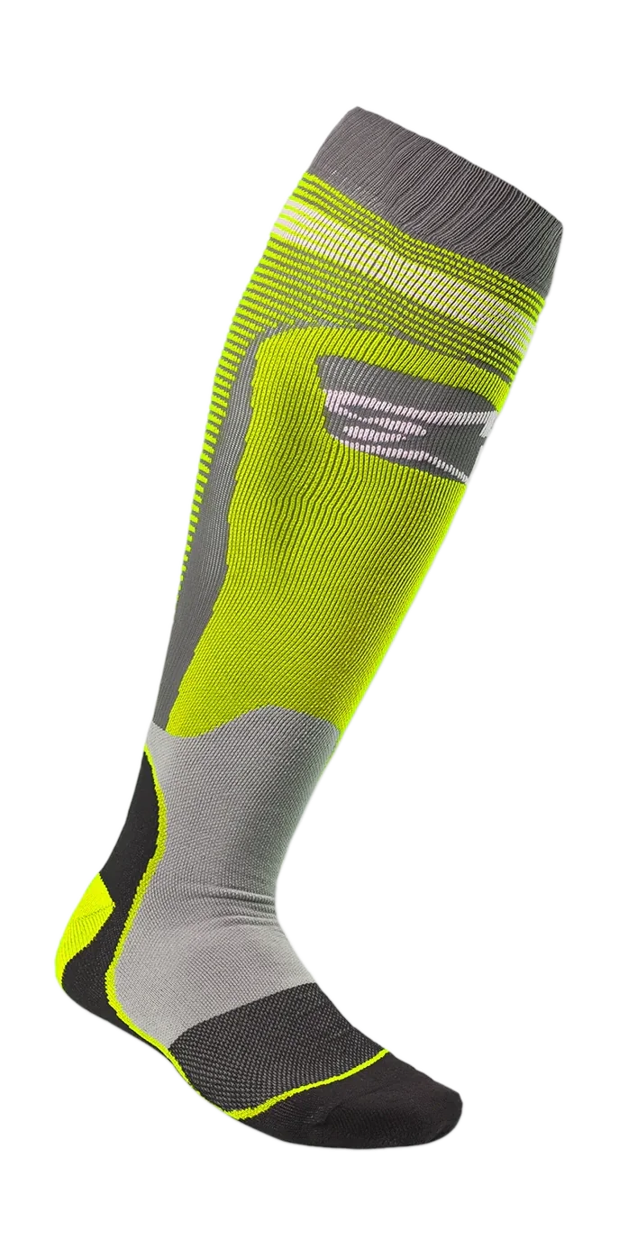 Alpinestars Motocross Socks MX PLUS-1 - Fluo Yellow / Grey