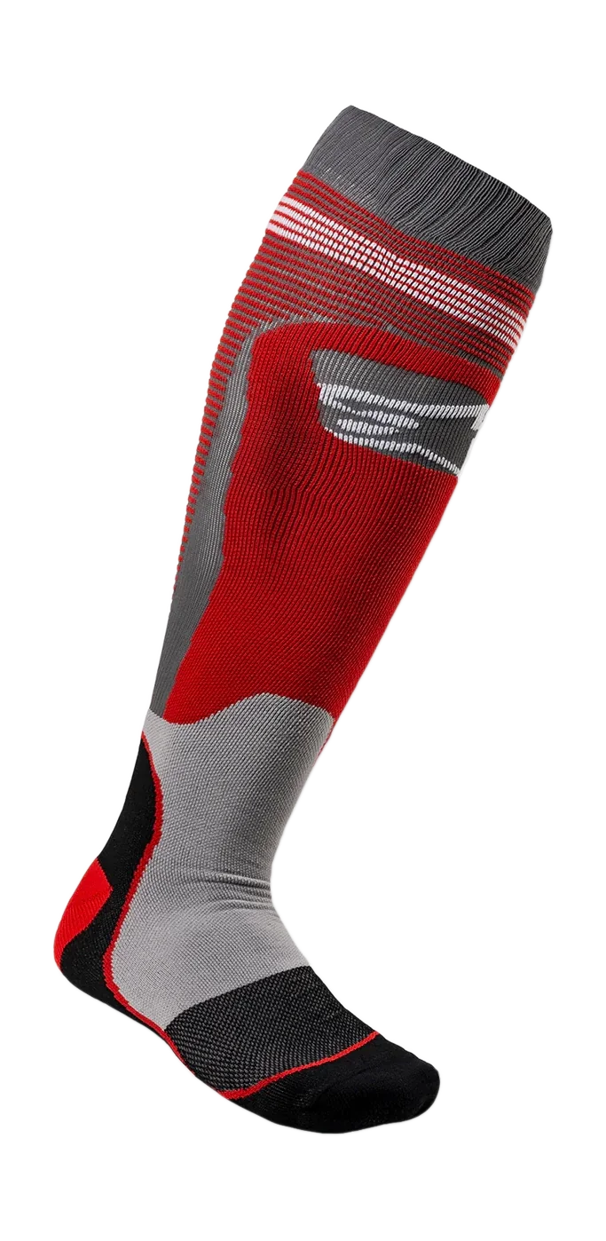 Alpinestars Motocross Socks MX PLUS-1 - Red / Grey