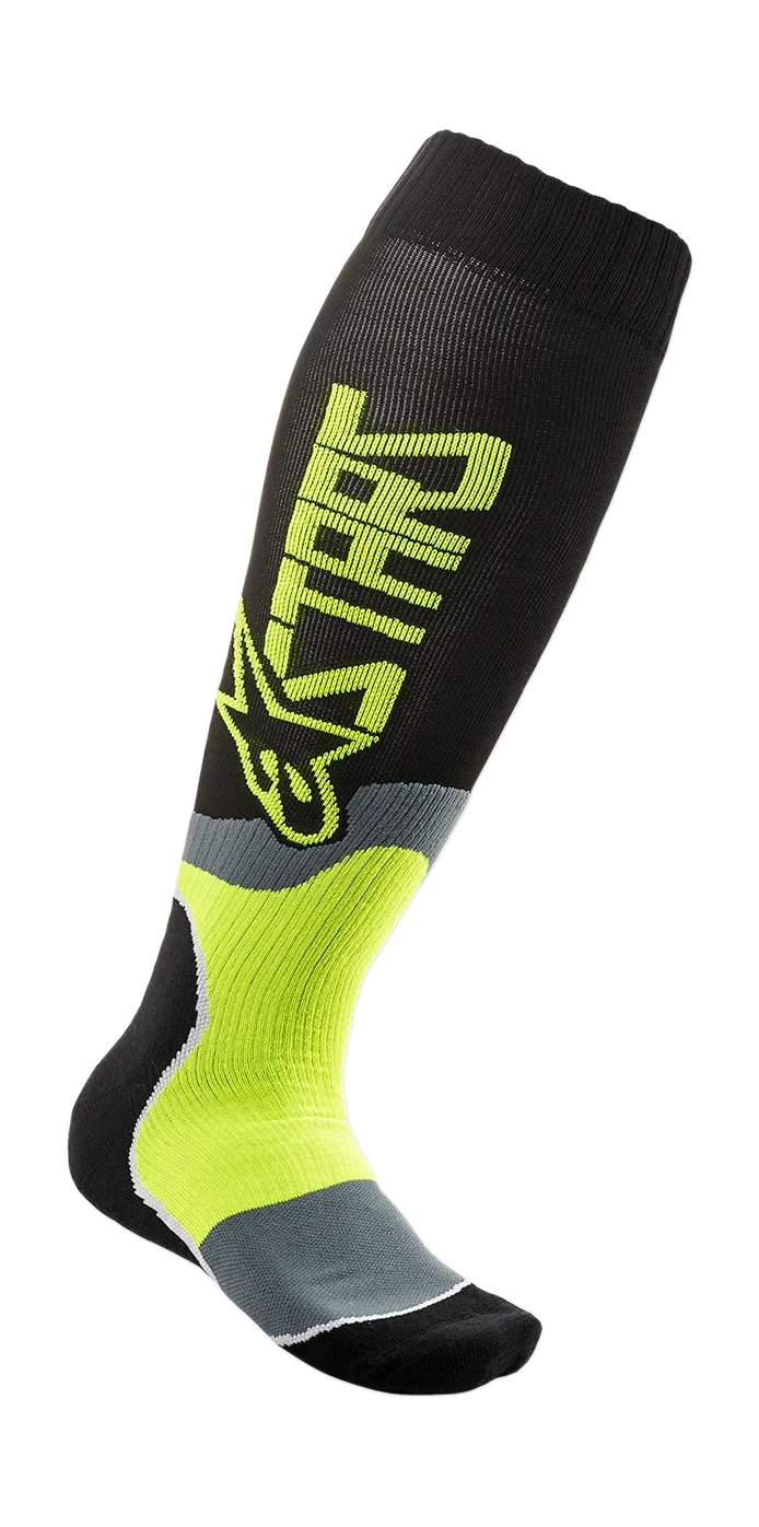 Alpinestars Motocross Socks MX PLUS-2 - Black / Fluo Yellow