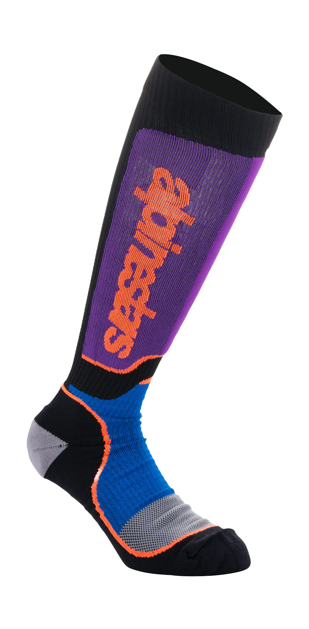 Alpinestars Motocross Socks MX PLUS - Black / Royal Blue / Purple