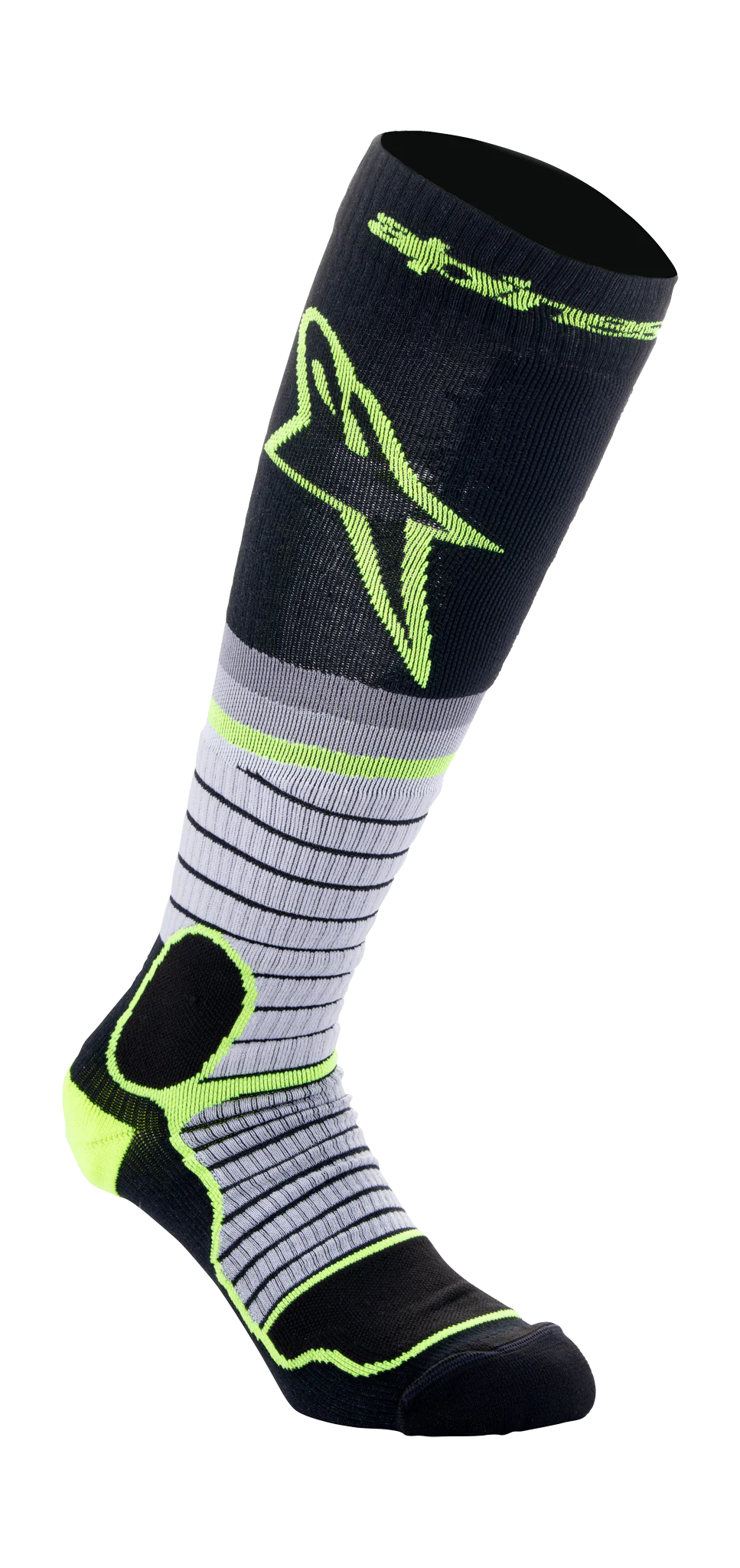 Alpinestars Motocross Socks MX PRO - Black / Grey / Fluo Yellow