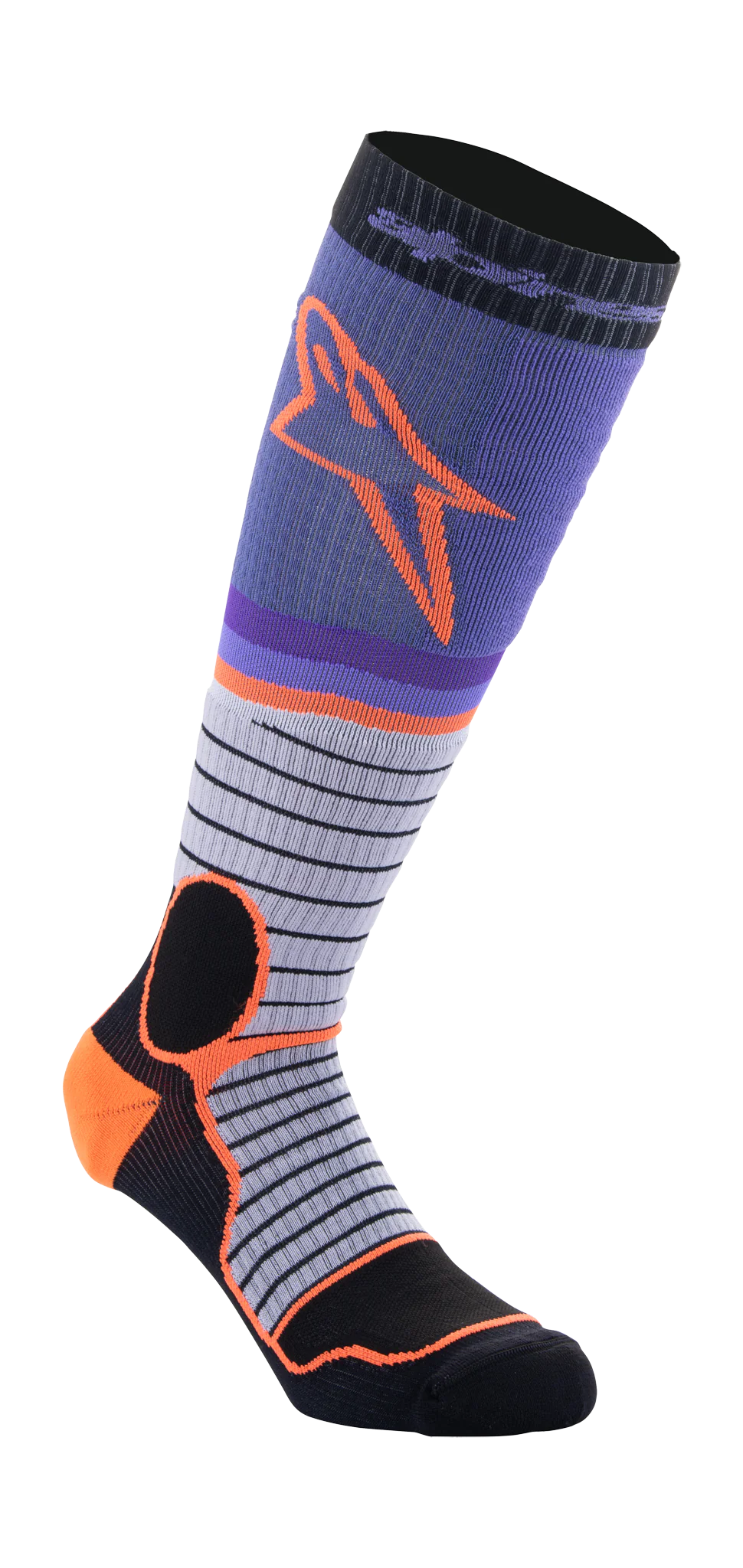 Alpinestars Motocross Socks MX PRO - Black / Grey / Purple