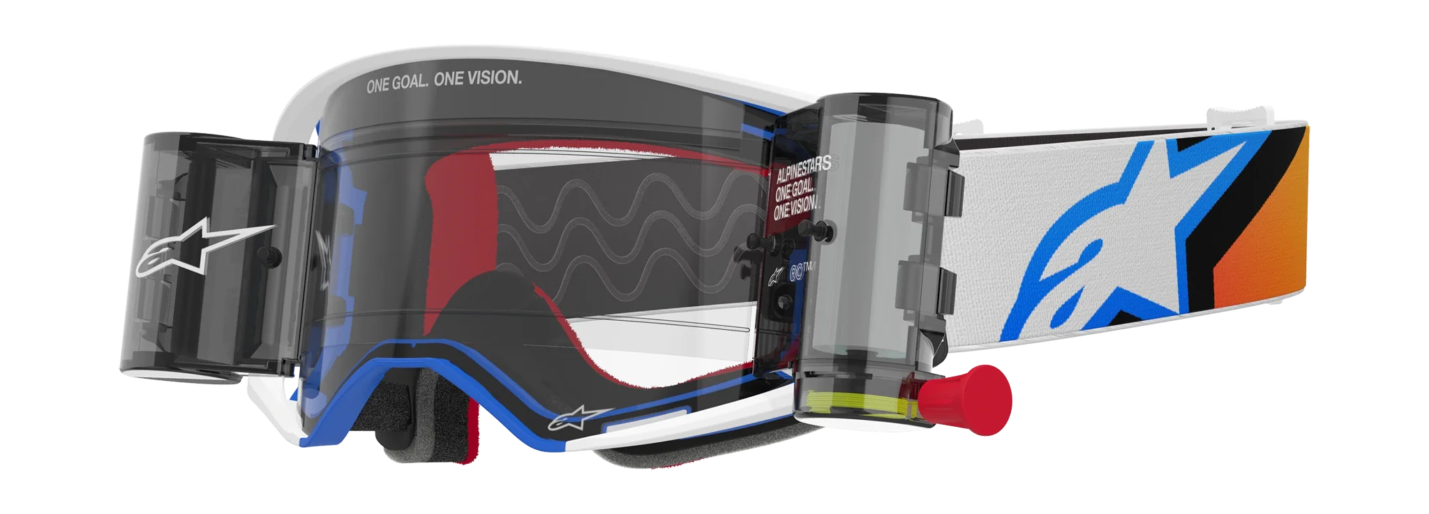 Alpinestars Motocross Goggle Roll-Off Supertech Corp - Blue / Orange - Clear