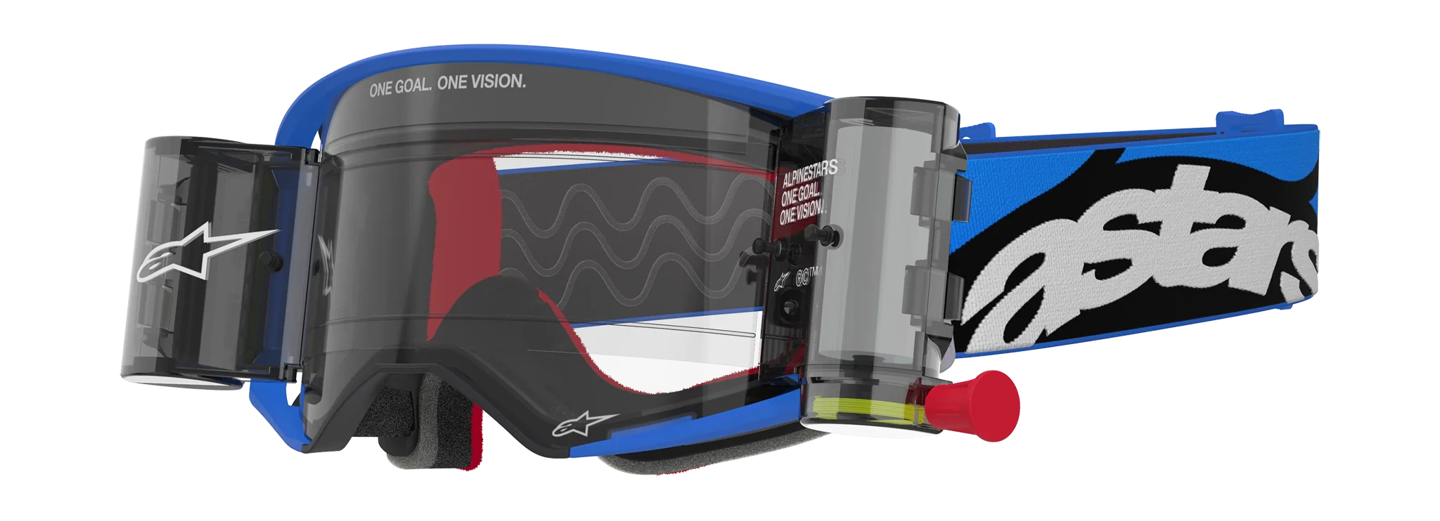 Alpinestars Motocross Goggle Roll-Off Supertech Stream - Blue - Clear