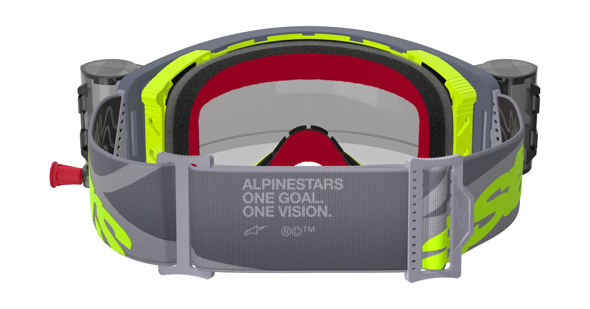 Alpinestars Motocross Goggle Roll-Off Supertech Stream - Grey / Yellow / Black - Clear