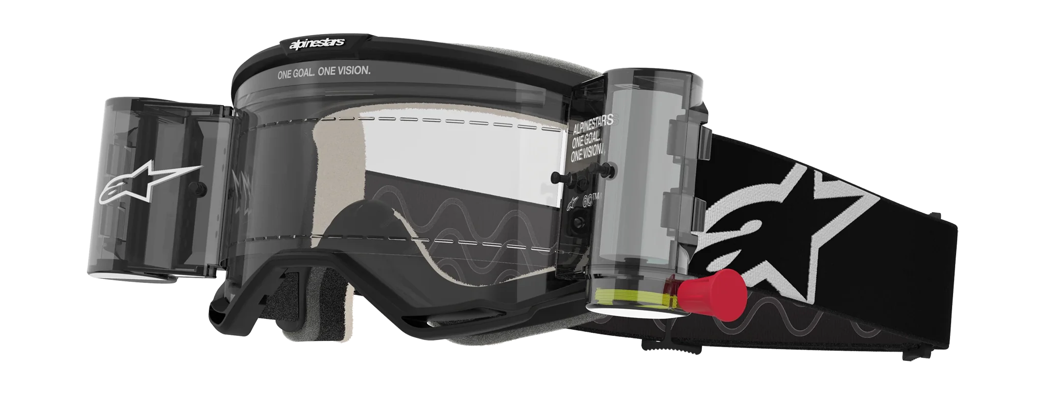 Alpinestars Motocross Goggle Roll-Off Vision 5 Corp - Black - Clear