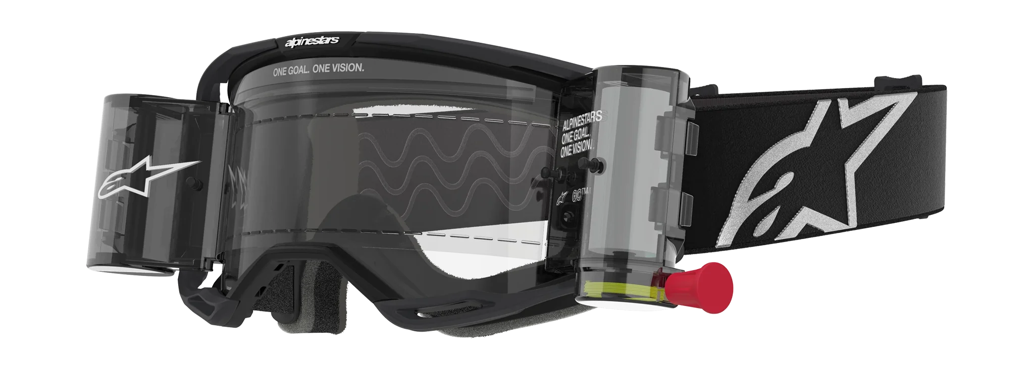 Alpinestars Motocross Goggle Roll-Off Vision 8 Corp - Black - Clear