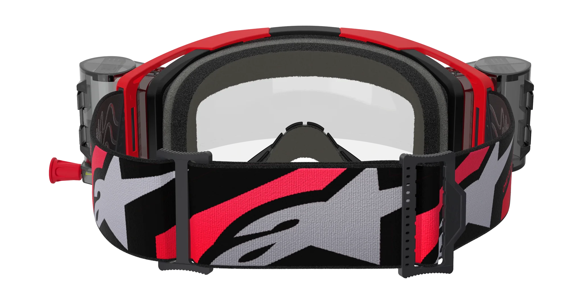 Alpinestars Motocross Goggle Roll-Off Vision 8 Luar - Red / Black - Clear