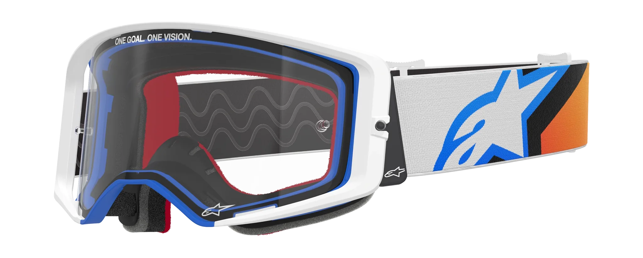 Alpinestars Motocross Goggle Supertech Corp - Blue / Orange - Clear