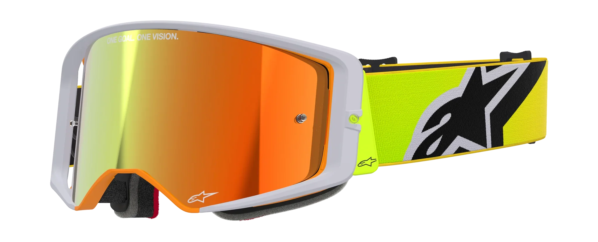 Alpinestars Motocross Goggle Supertech Corp - Fluo Yellow / Grey - Mirror Red