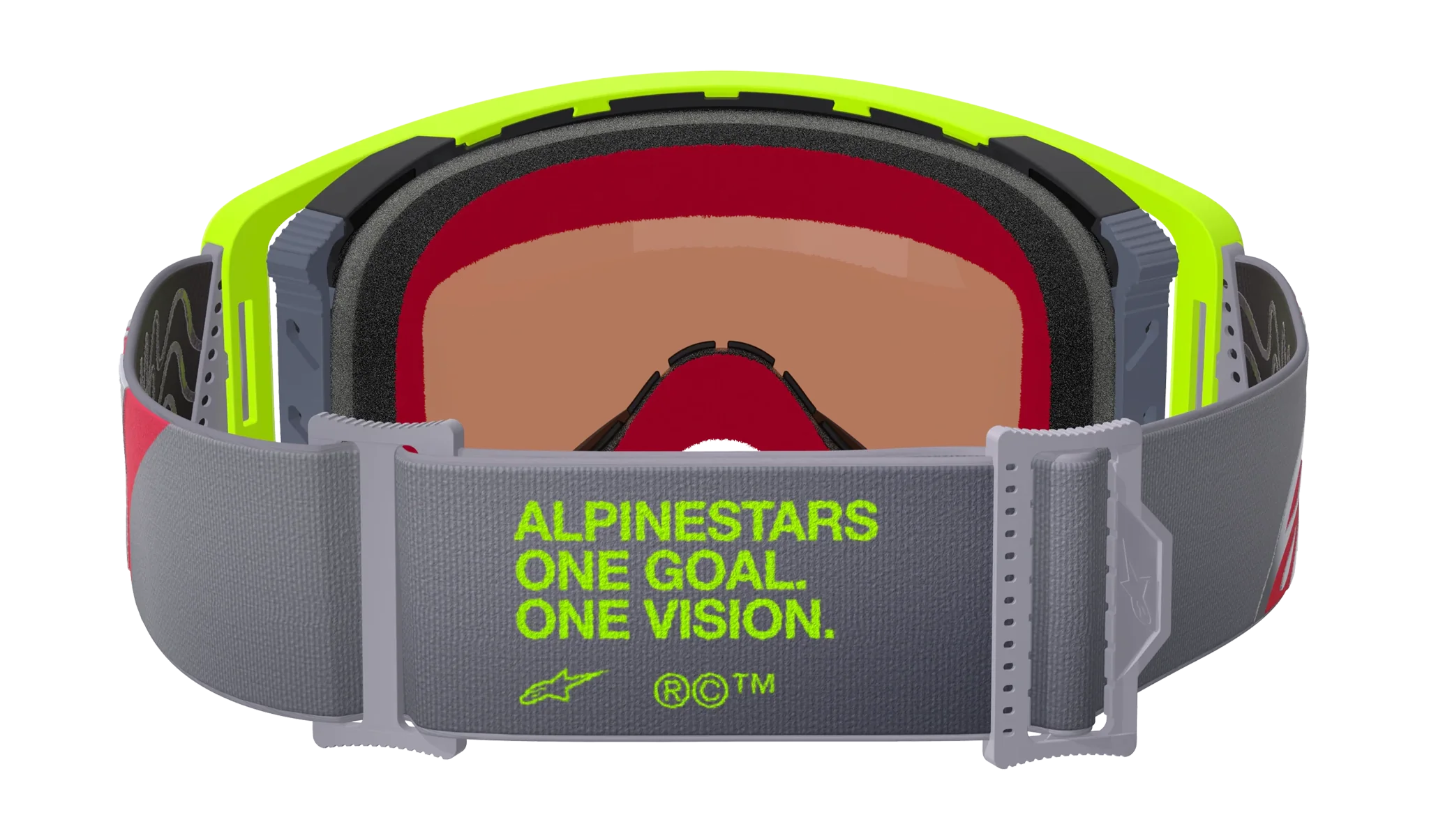 Alpinestars Motocross Goggle Supertech Corp - Fluo Yellow / Red - Mirror Silver