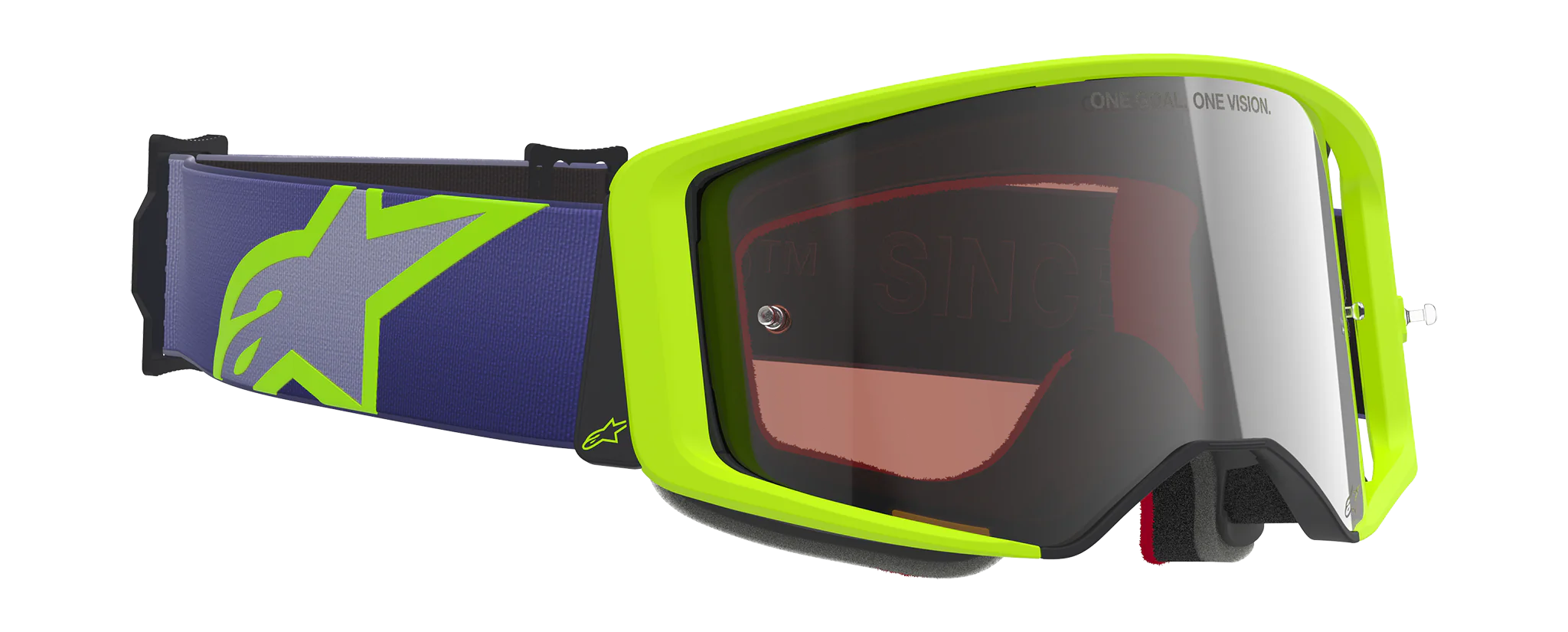 Alpinestars Motocross Goggle Supertech Corp - Purple / Fluo Yellow - Mirror Silver