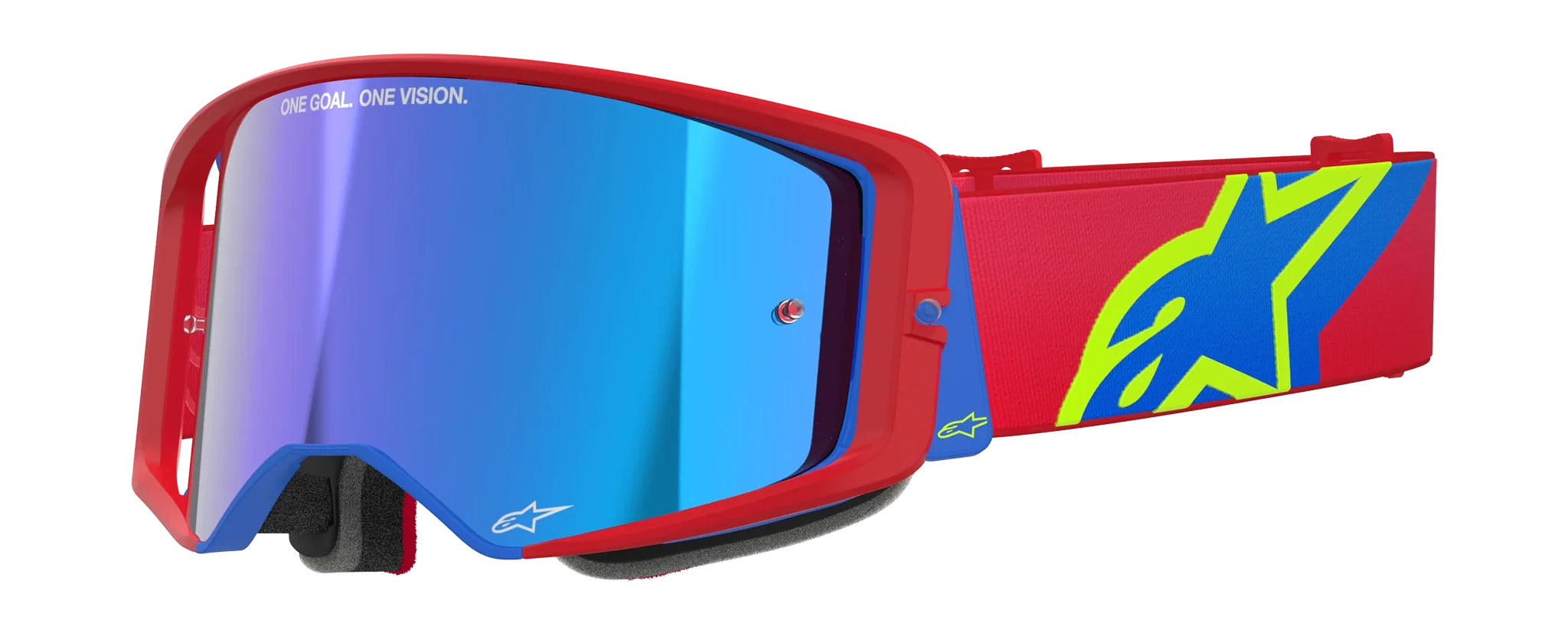 Alpinestars Motocross Goggle Supertech Corp - Red / Blue - Mirror Blue