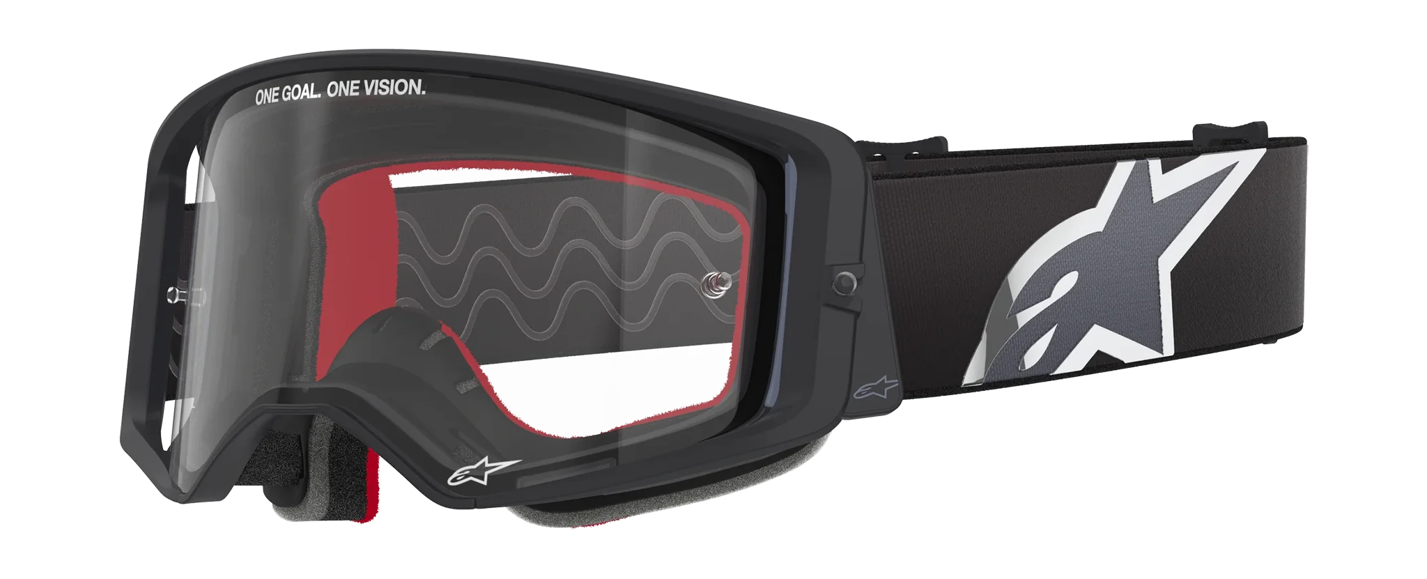Alpinestars Motocross Goggle Supertech Corp - Black / Grey - Clear