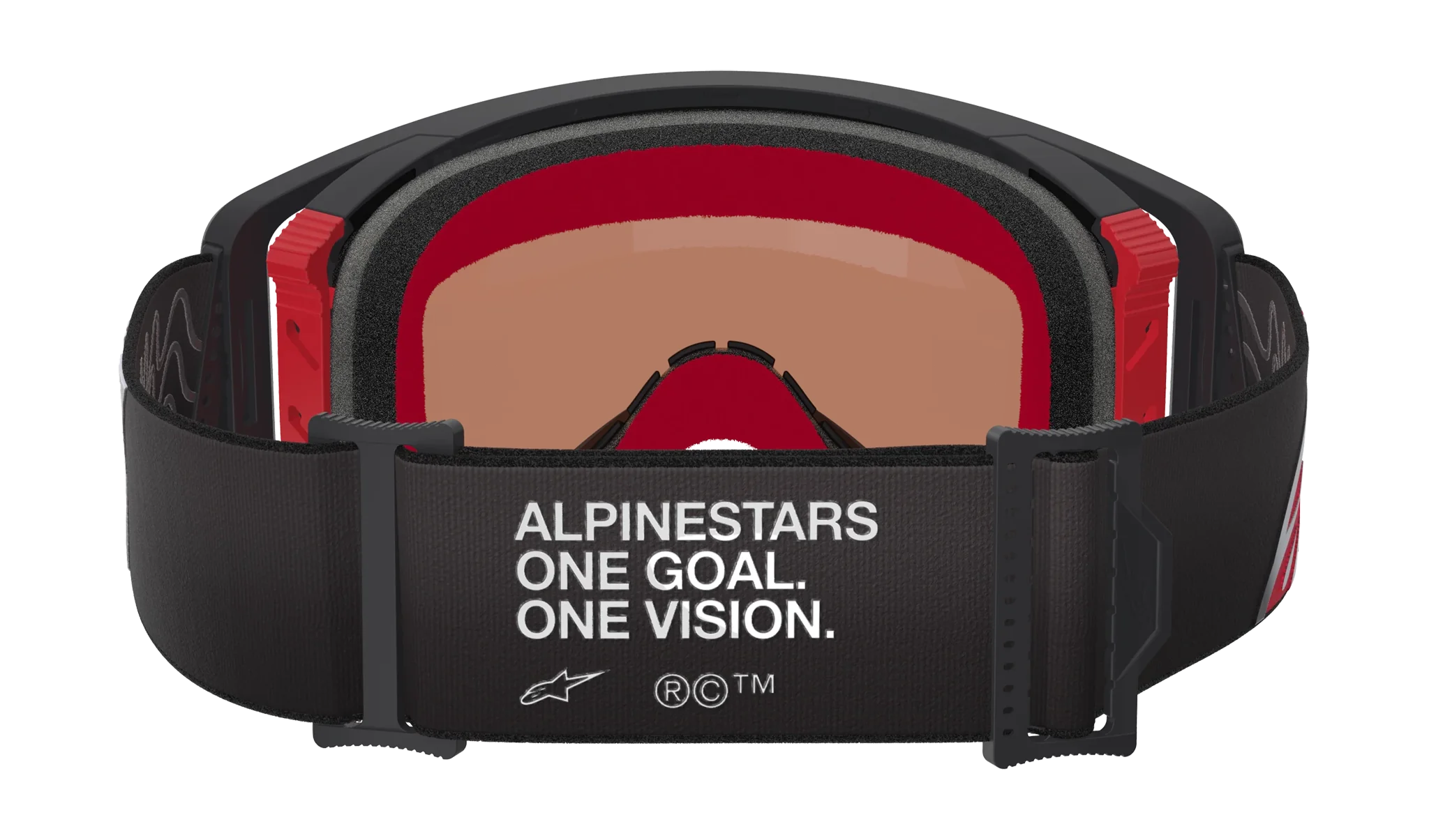 Alpinestars Motocross Goggle Supertech Corp - Black / Red - Mirror Silver