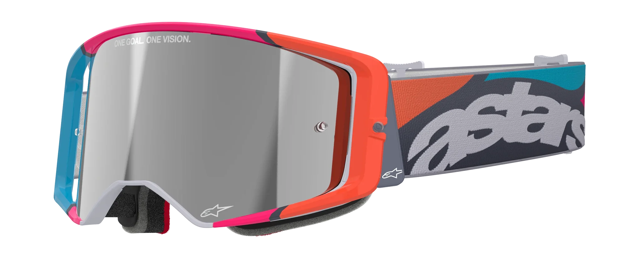 Alpinestars Motocross Goggle Supertech Stream - Grey / Multi - Mirror Silver