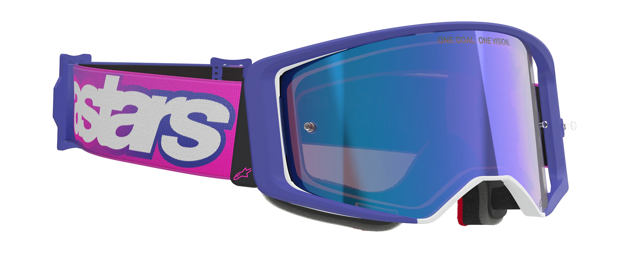 Alpinestars Motocross Goggle Supertech Vista - Purple / Fluo Pink - Mirror Blue