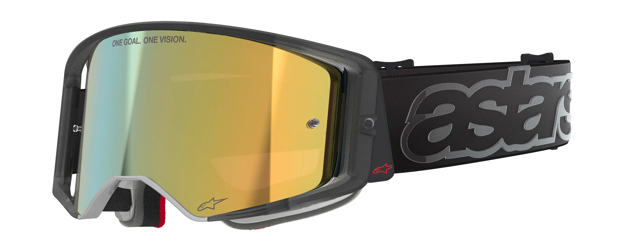 Alpinestars Motocross Goggle Supertech Vista - Black - Mirror Gold