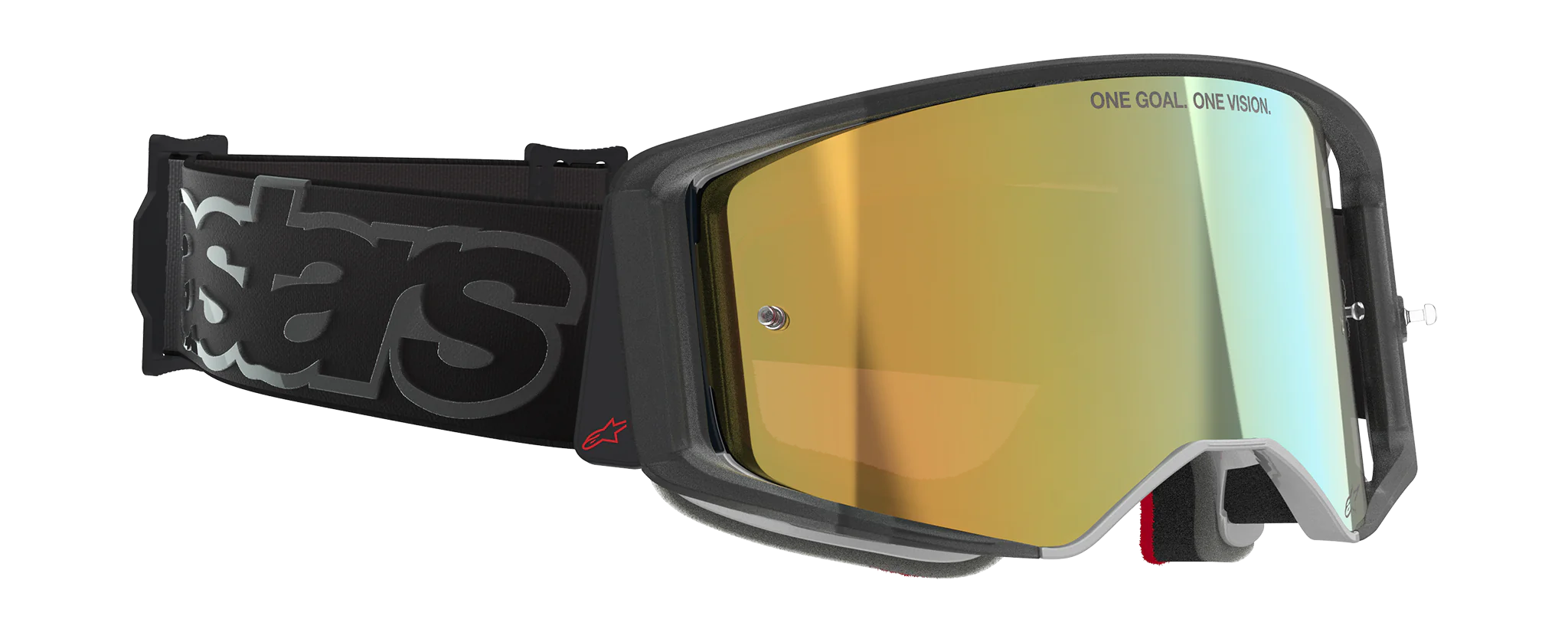 Alpinestars Motocross Goggle Supertech Vista - Black - Mirror Gold